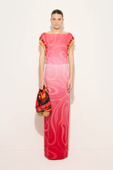 Marmo Dégradé Print Popeline Skirt
 WOMAN Pucci