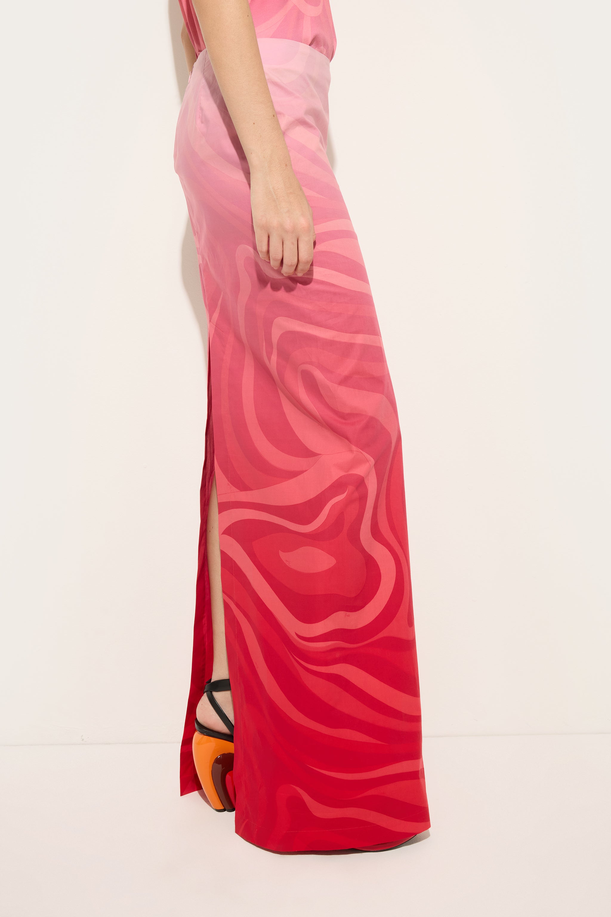 Marmo Dégradé Print Popeline Skirt
 WOMAN Pucci