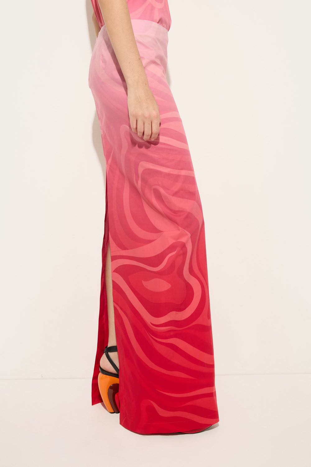 Marmo Dégradé Print Popeline Skirt
 WOMAN Pucci