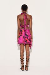 Orchidee Print Silk Scarf Skirt
 WOMAN Pucci
