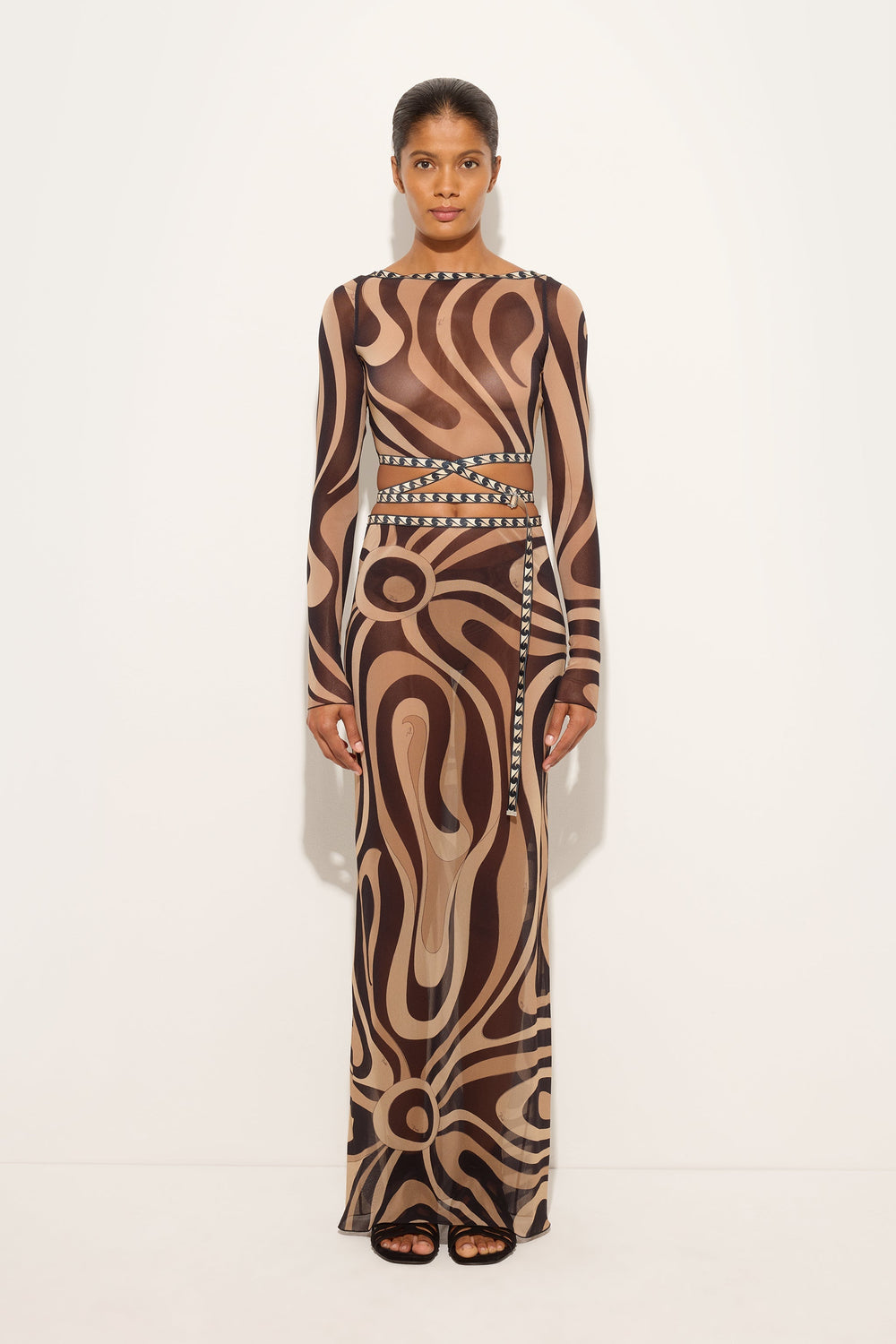 Marmo Print Long Tulle Skirt
 WOMAN Pucci