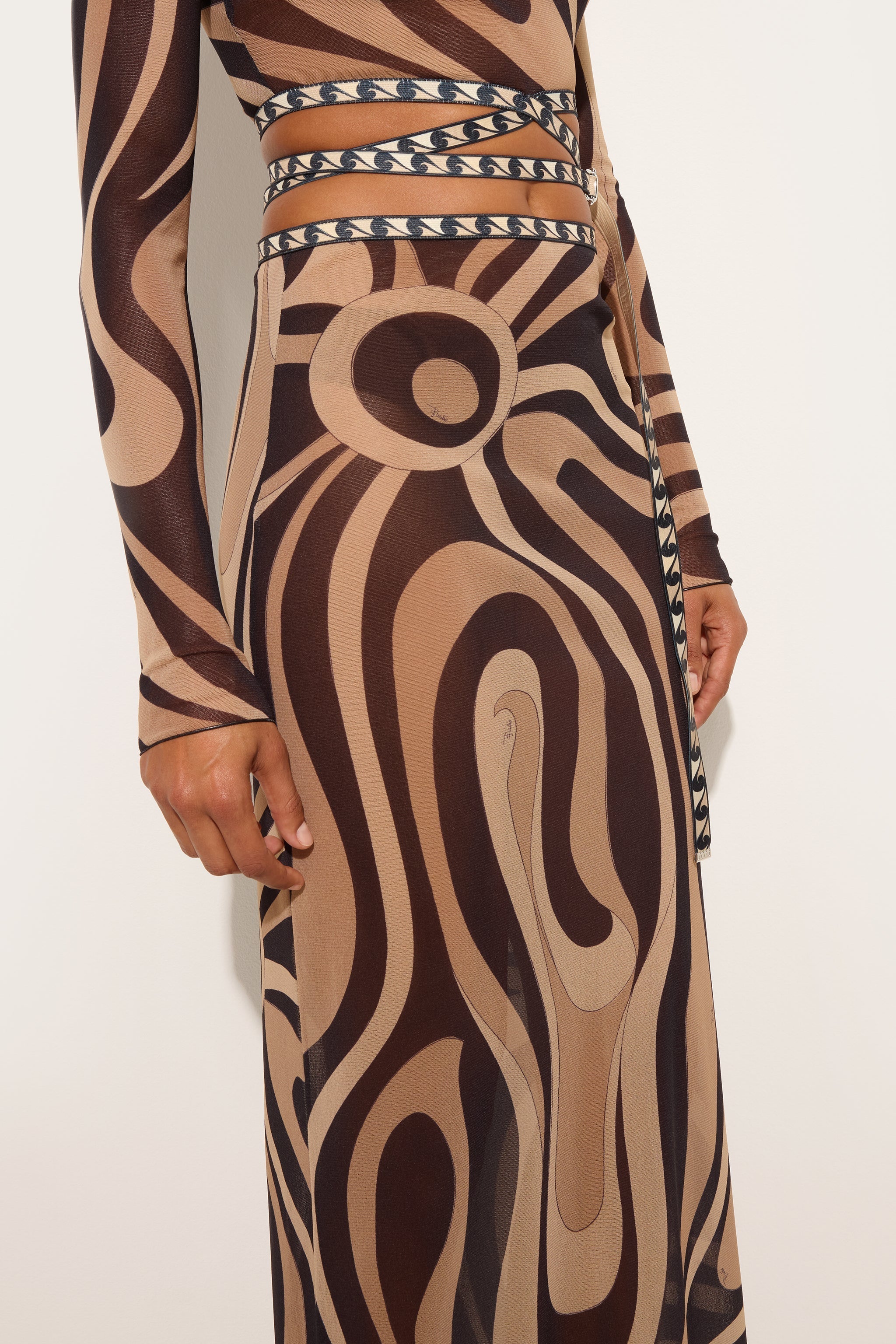 Marmo Print Long Tulle Skirt
 WOMAN Pucci