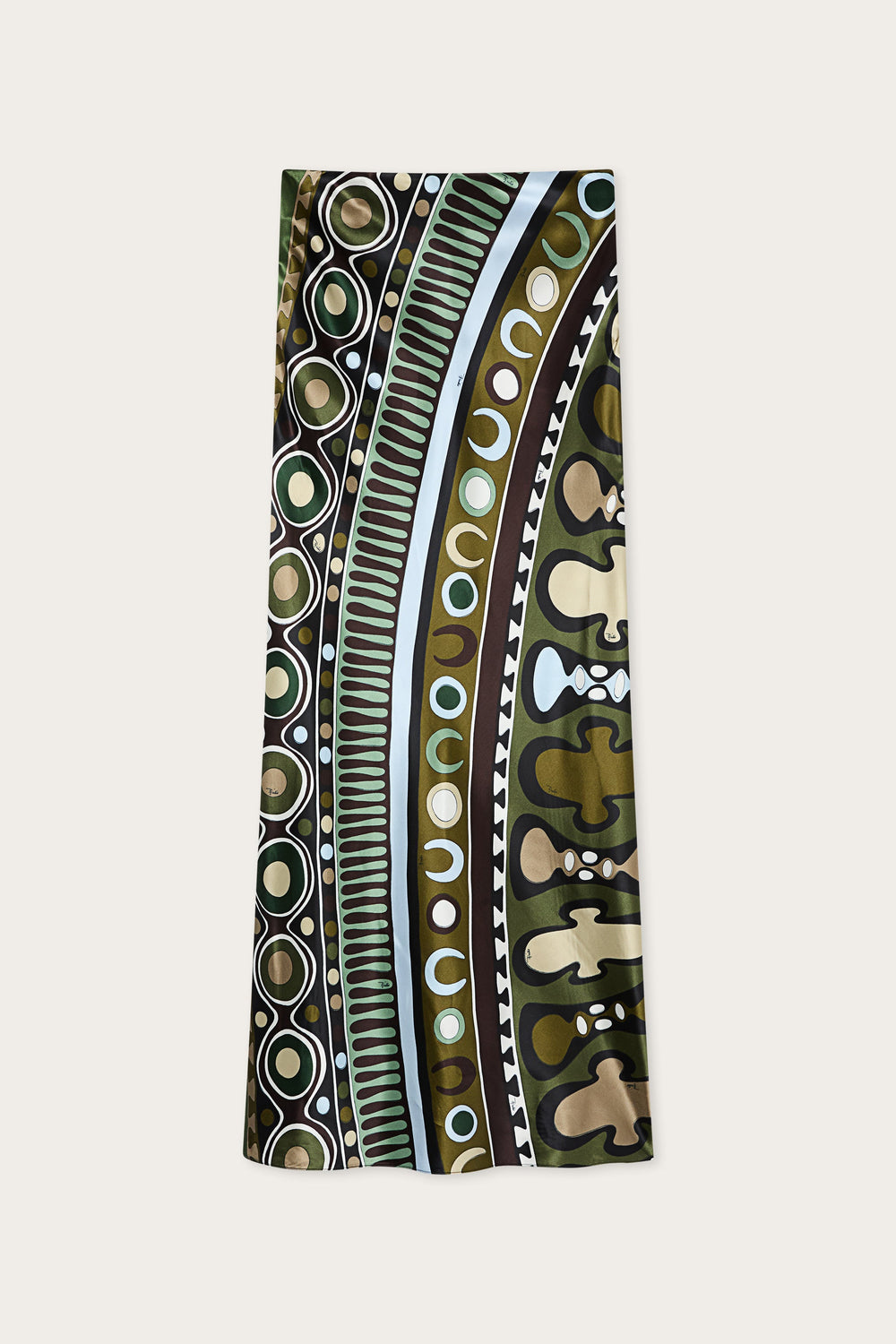 Soleil Print Satin Skirt
 WOMAN Pucci
