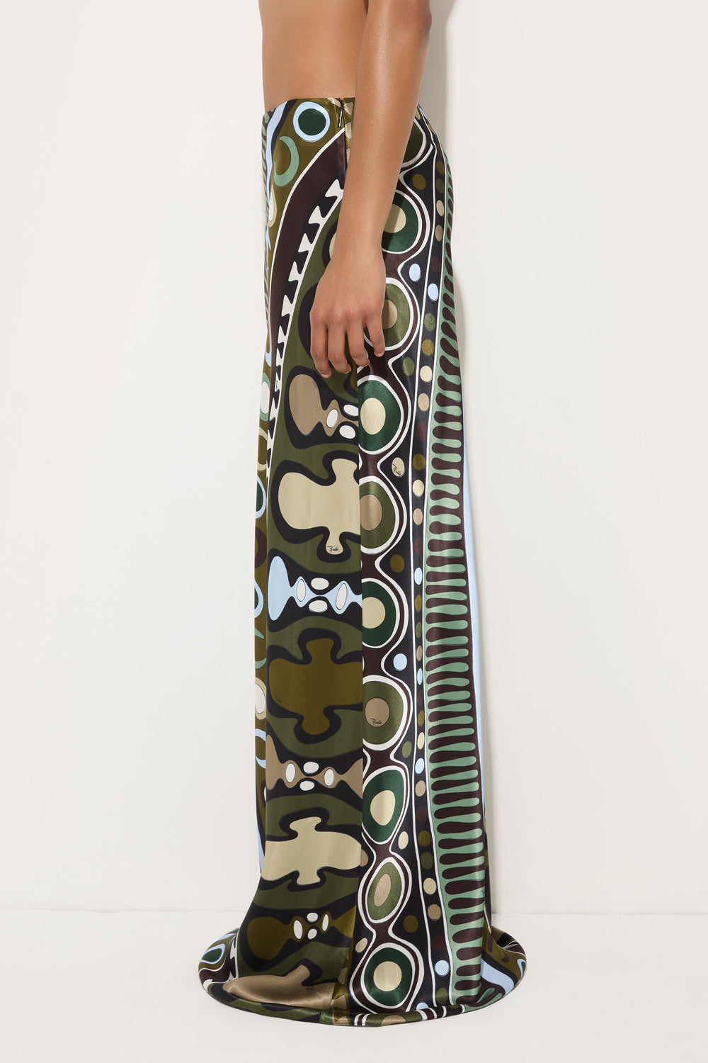 Soleil Print Satin Skirt
 WOMAN Pucci