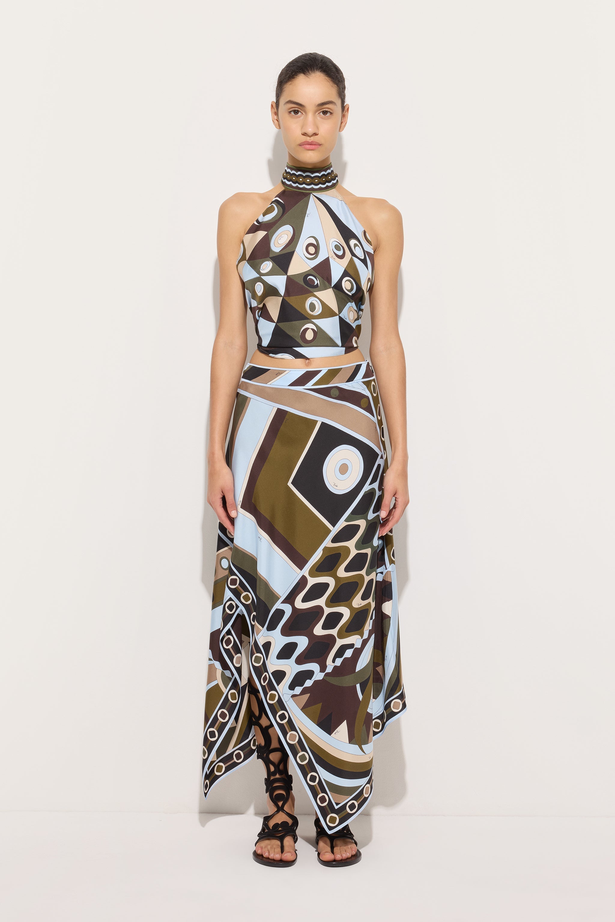 Vivara Print Silk Scarf Skirt
 WOMAN Pucci