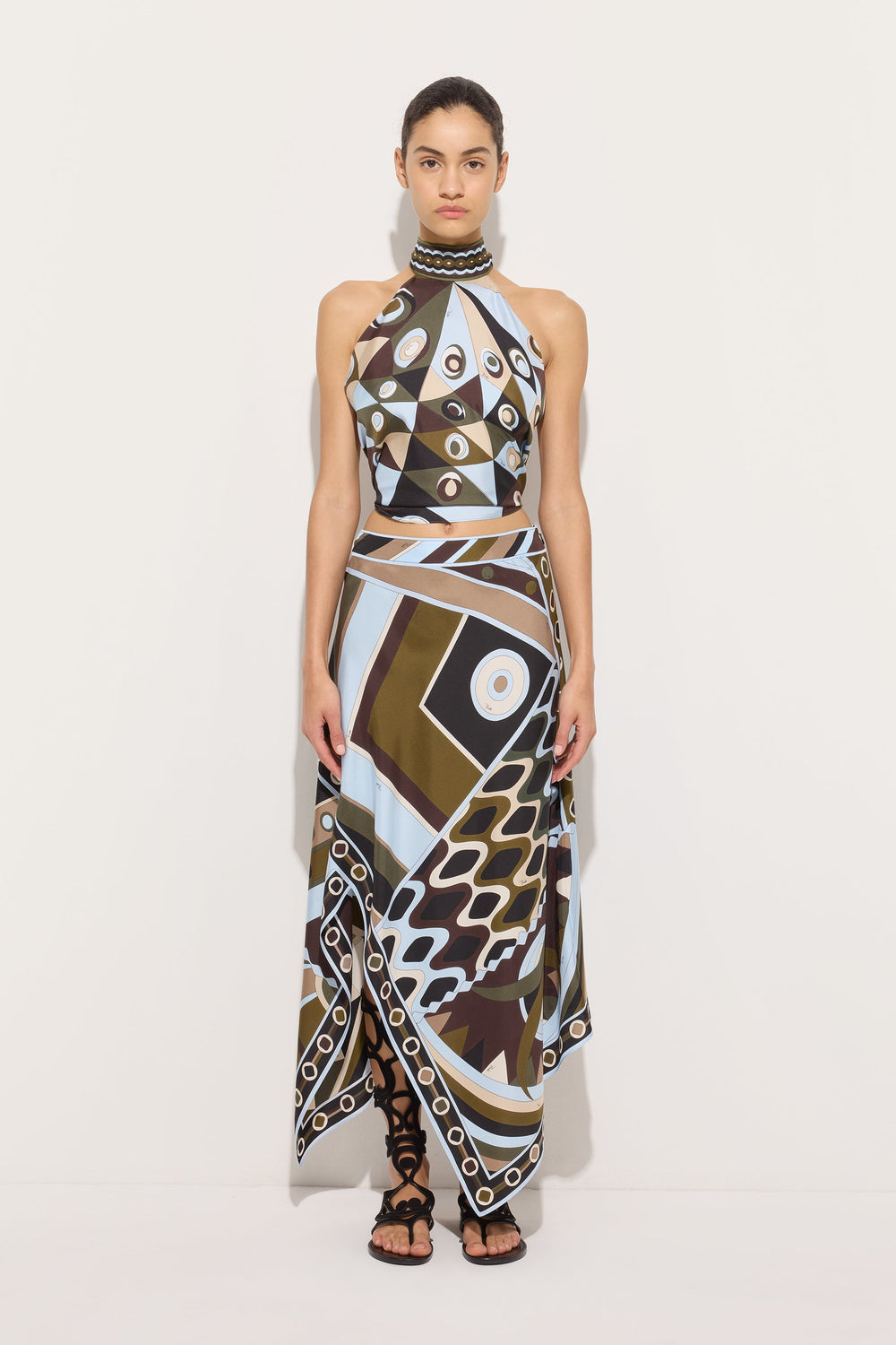Vivara Print Silk Scarf Skirt
 WOMAN Pucci