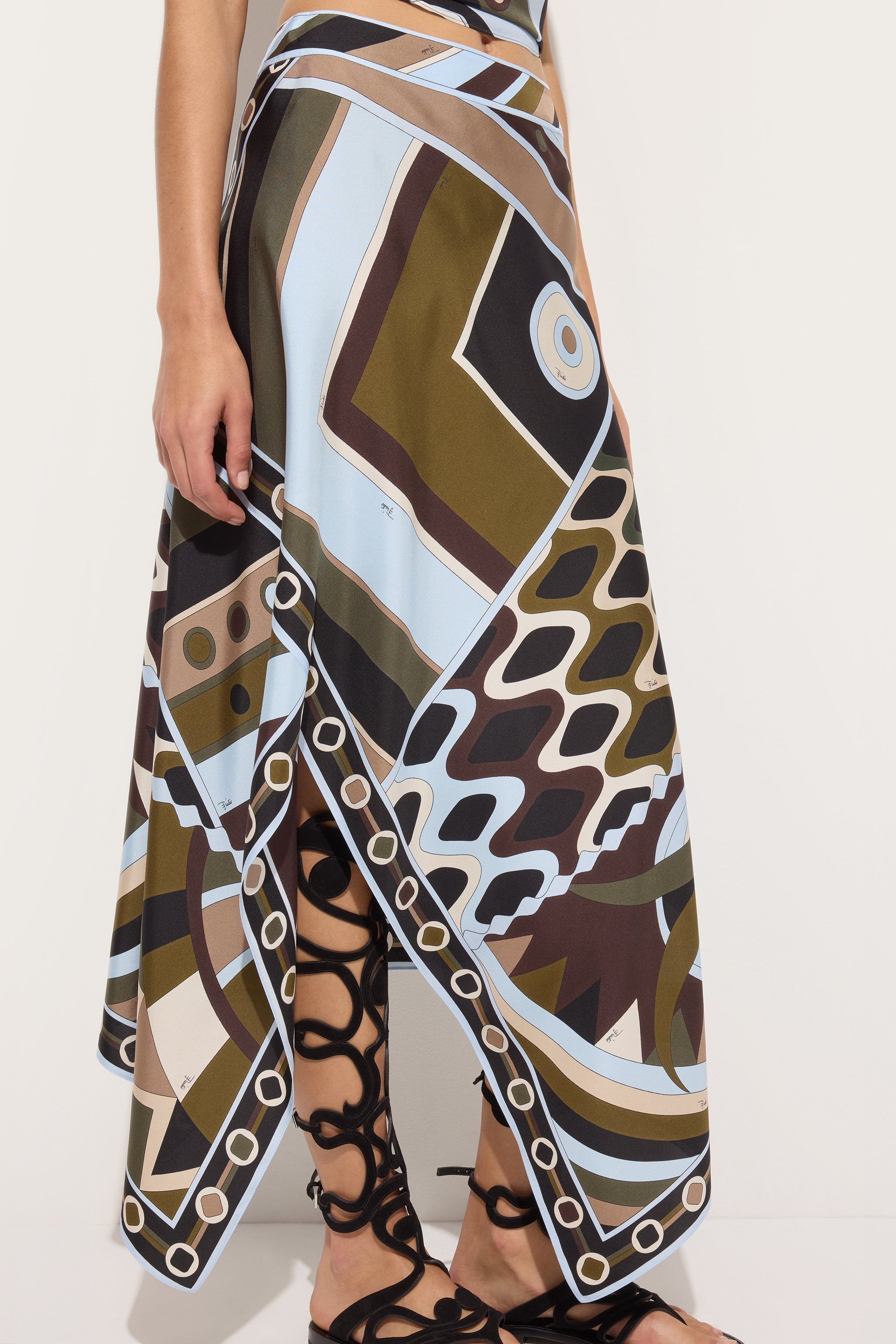 Vivara Print Silk Scarf Skirt
 WOMAN Pucci