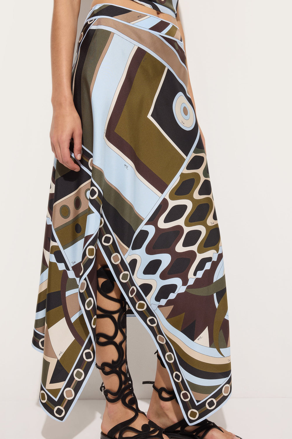 Vivara Print Silk Scarf Skirt
 WOMAN Pucci