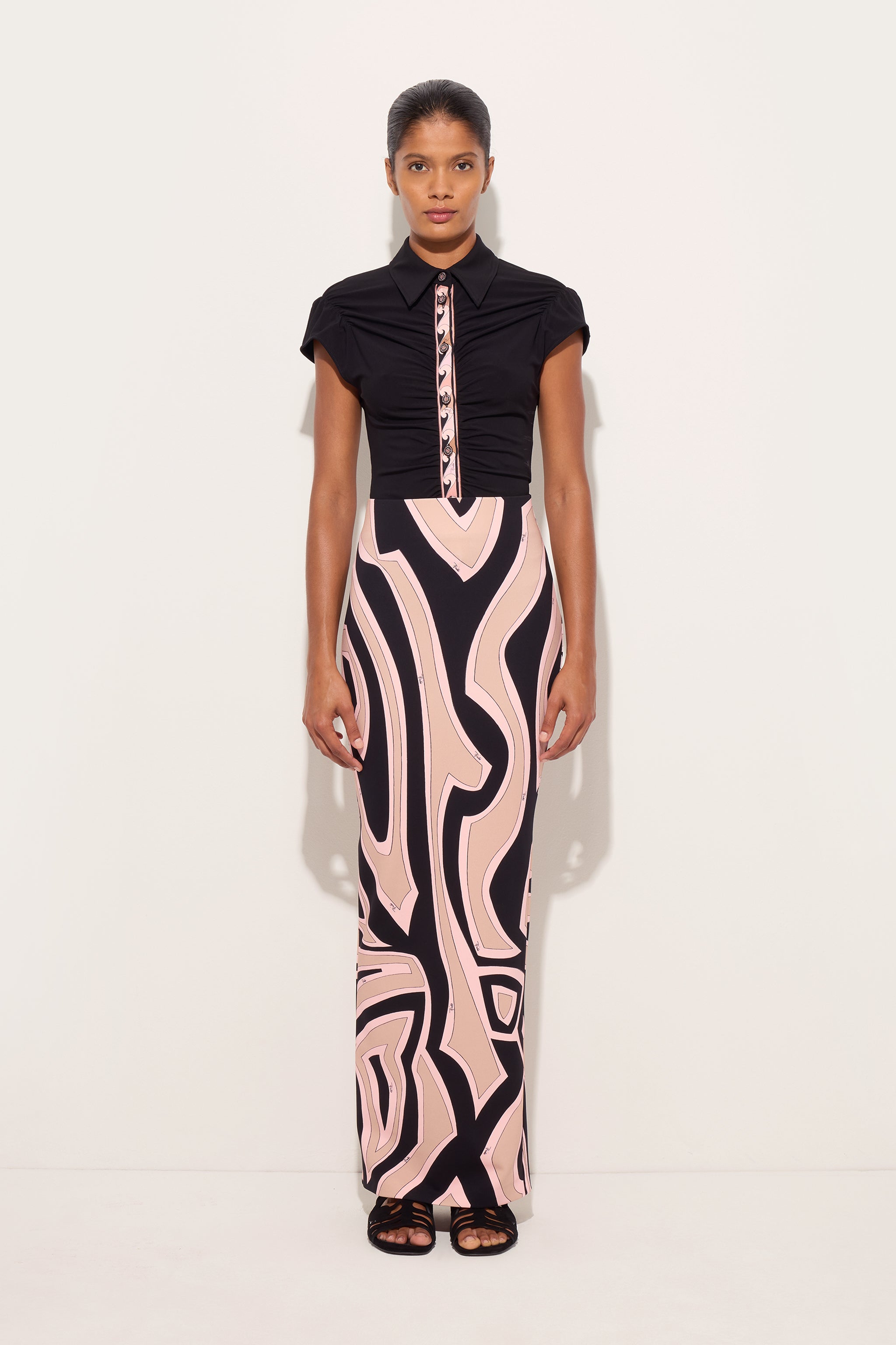 Labirinto Print Long Fitted Skirt
 WOMAN Pucci