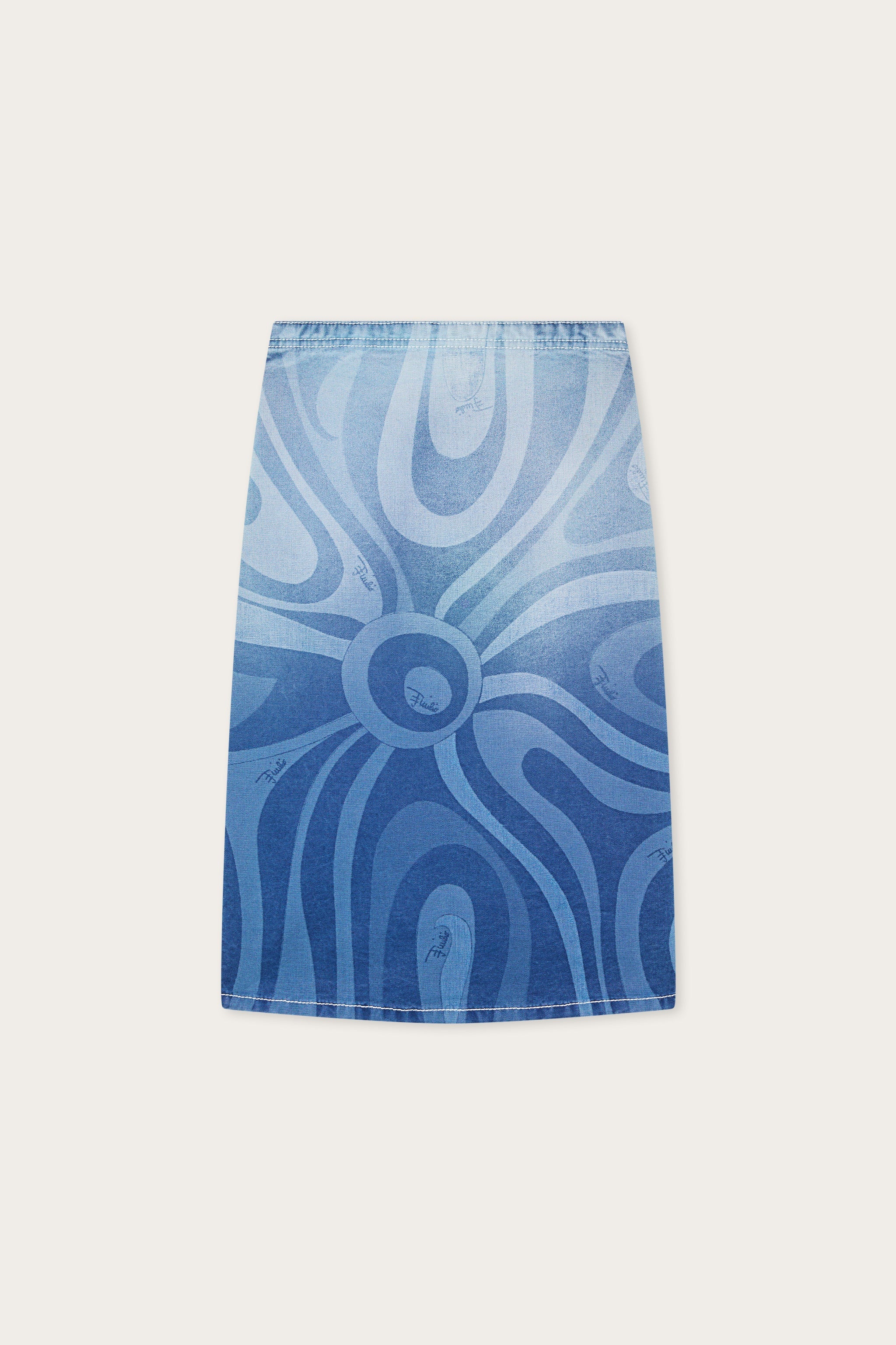 Marmo Print Short Denim Dress
 WOMAN Pucci