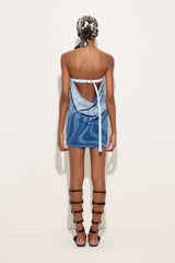 Marmo Print Short Denim Dress
 WOMAN Pucci