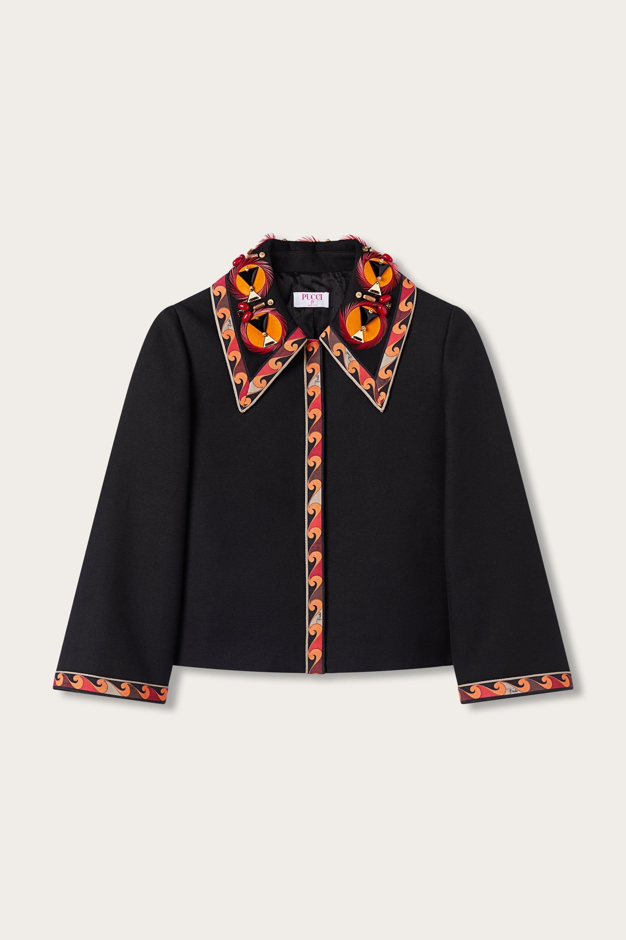 Cotton Jacket with Embroidered Collar
 WOMAN Pucci