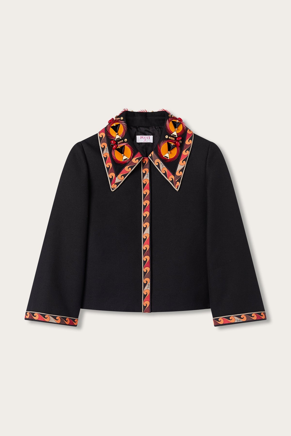 Cotton Jacket with Embroidered Collar
 WOMAN Pucci