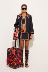 Cotton Jacket with Embroidered Collar
 WOMAN Pucci