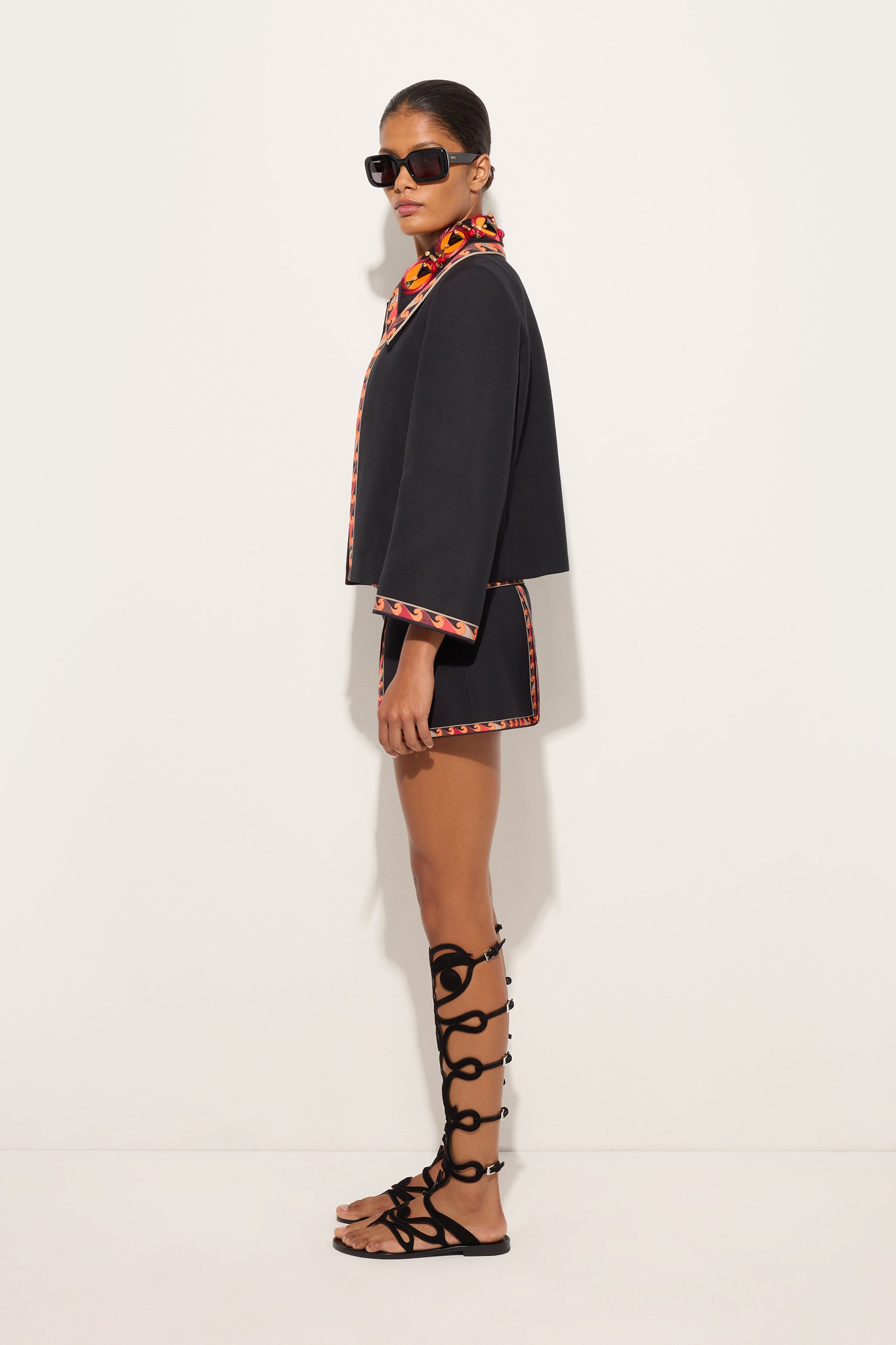 Cotton Jacket with Embroidered Collar
 WOMAN Pucci