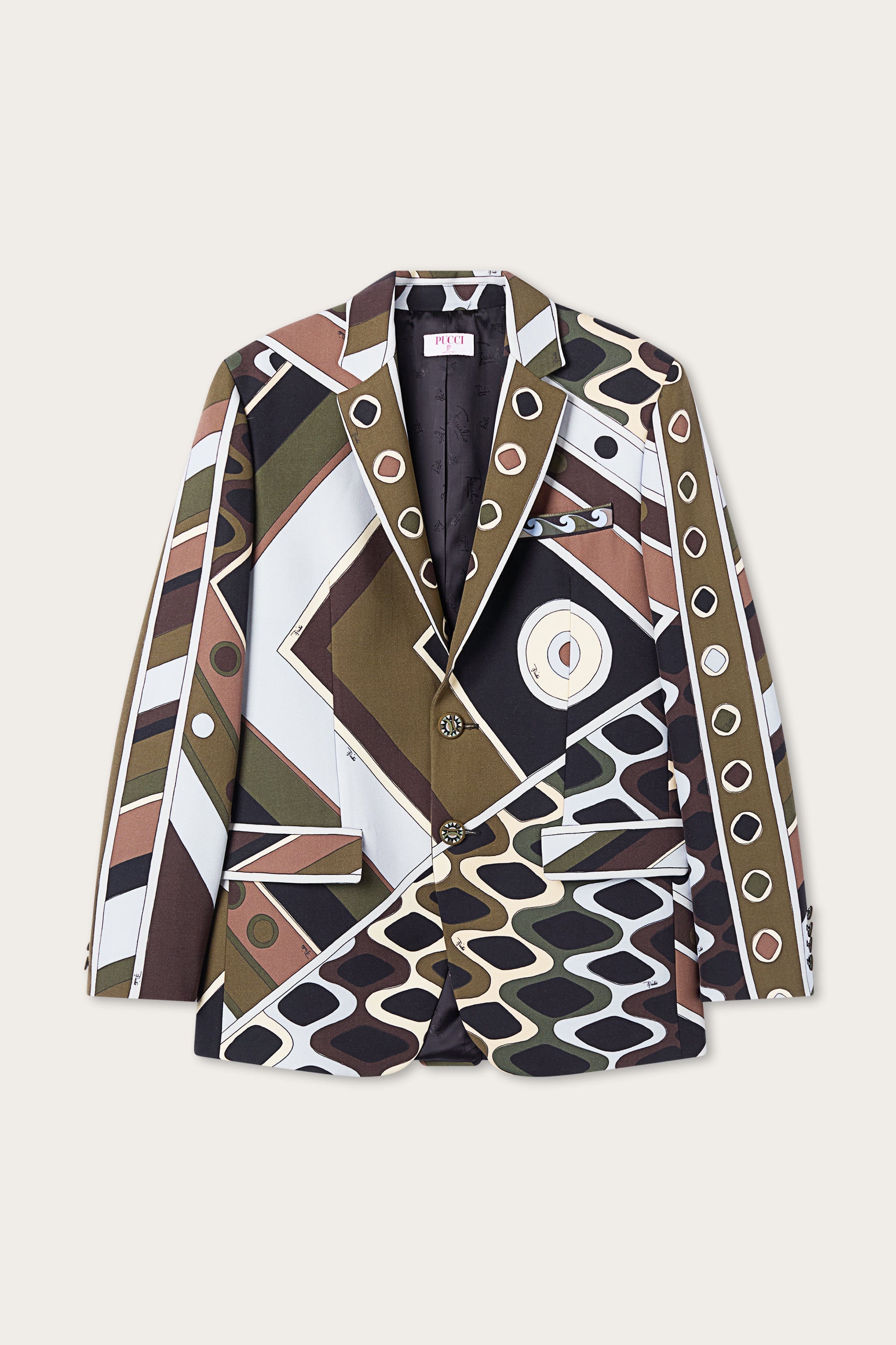 Vivara Print Oversized Jacket in Cool Wool
 WOMAN Pucci