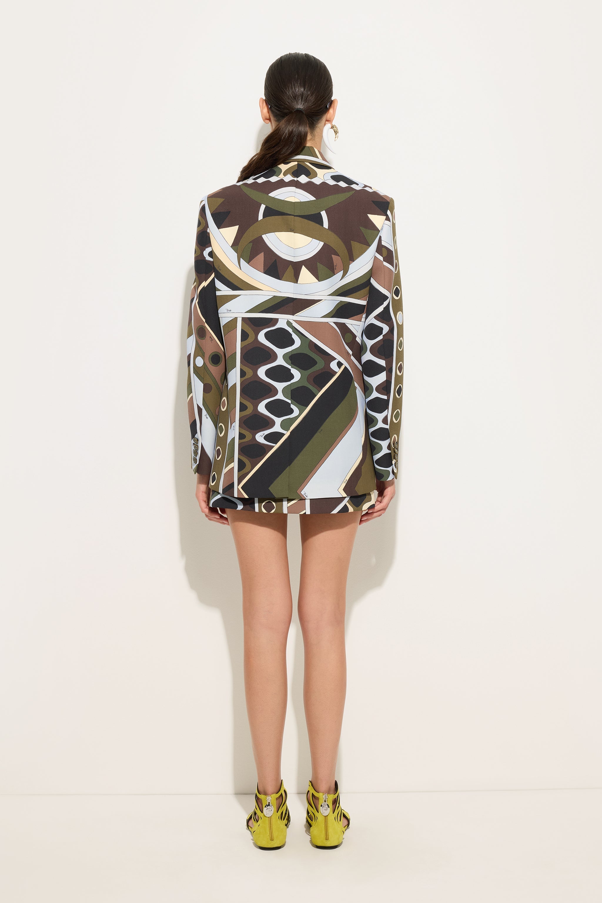 Vivara Print Oversized Jacket in Cool Wool
 WOMAN Pucci