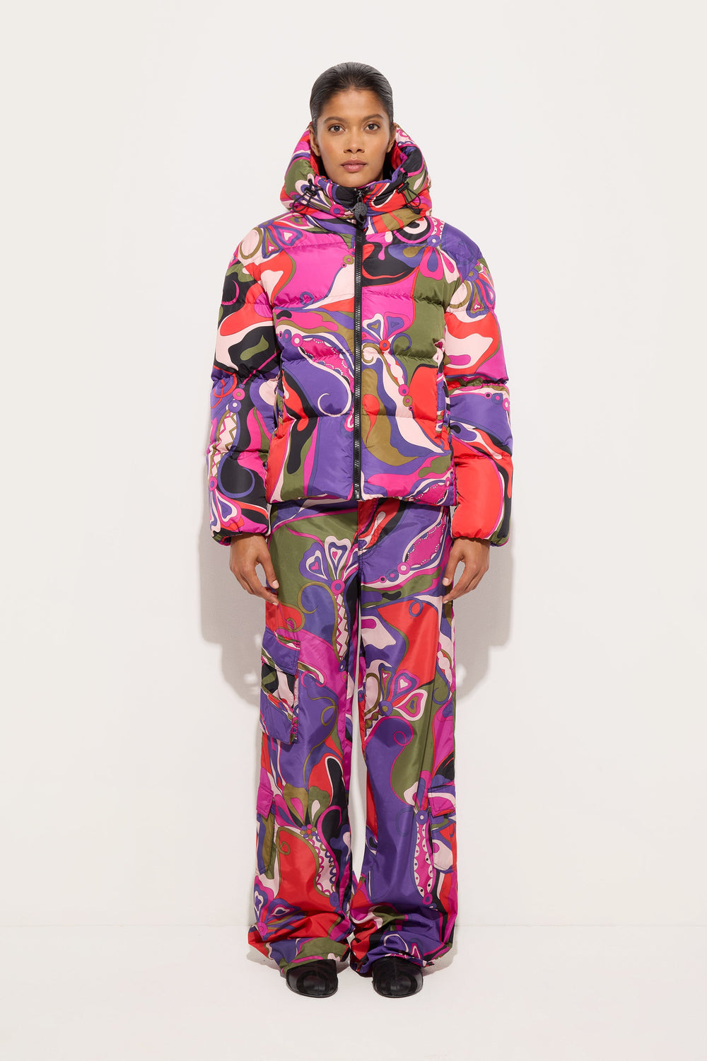 Orchidee Print Down Jacket
 WOMAN Pucci