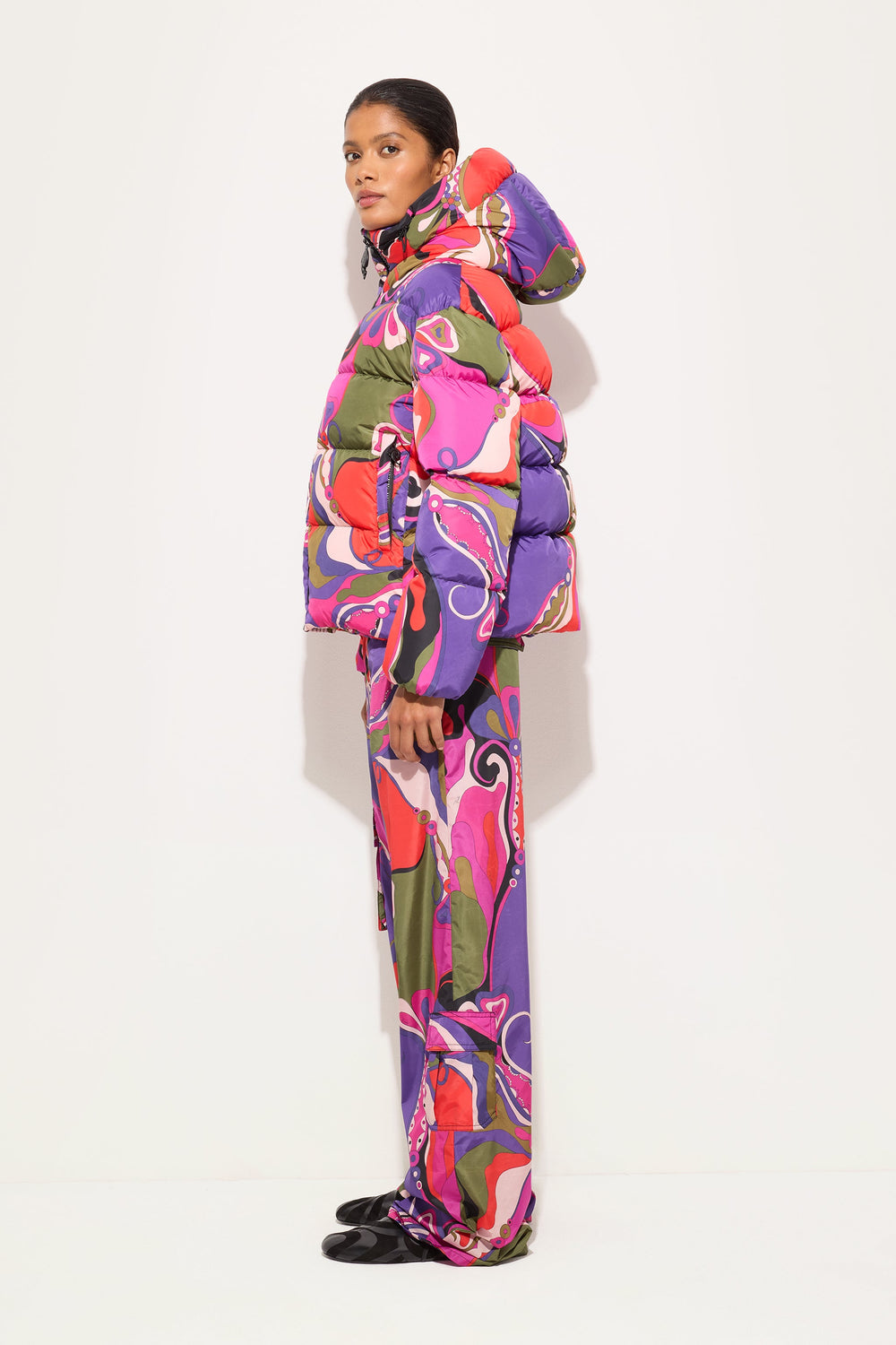 Orchidee Print Down Jacket
 WOMAN Pucci