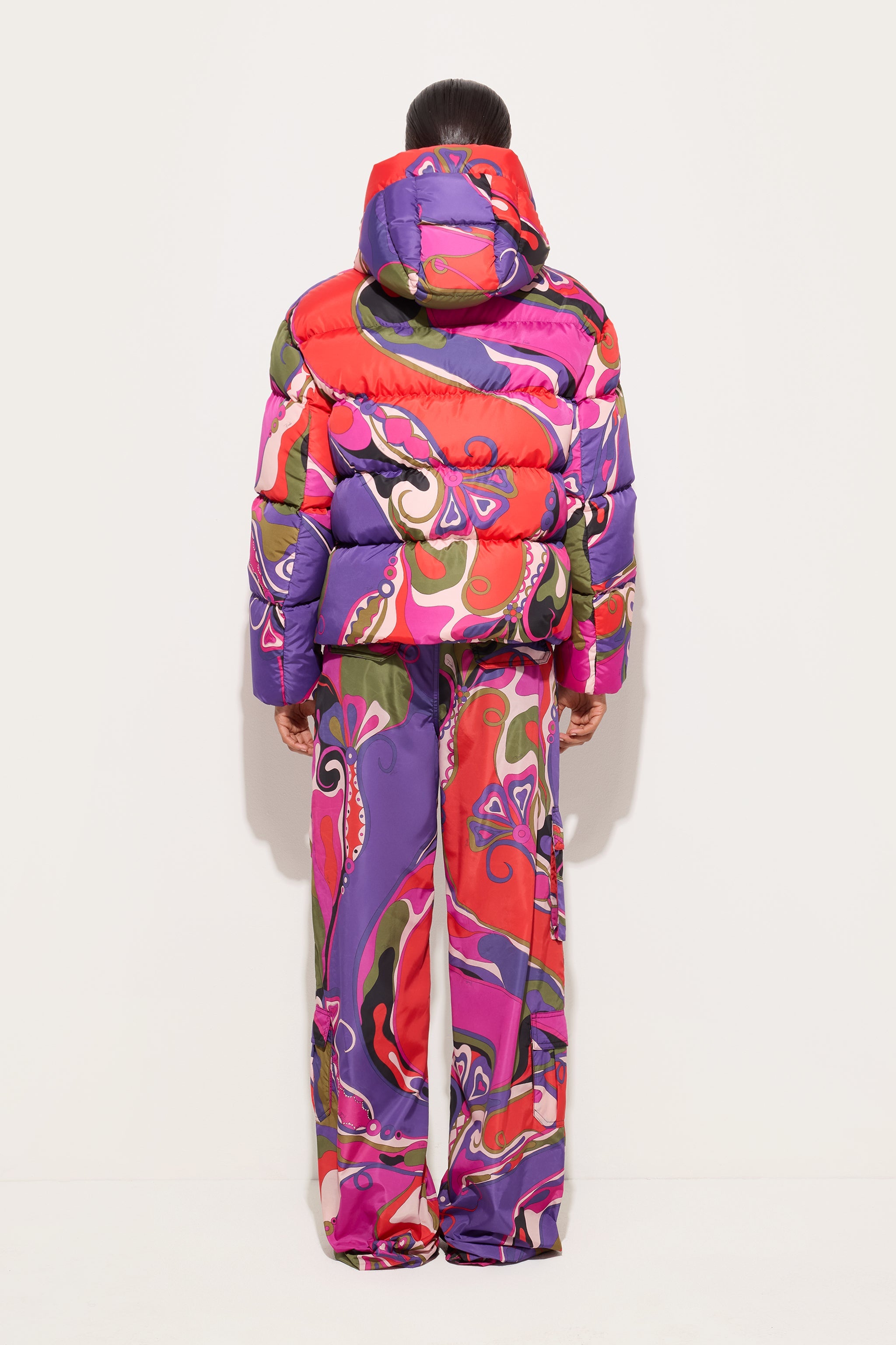 Orchidee Print Down Jacket
 WOMAN Pucci