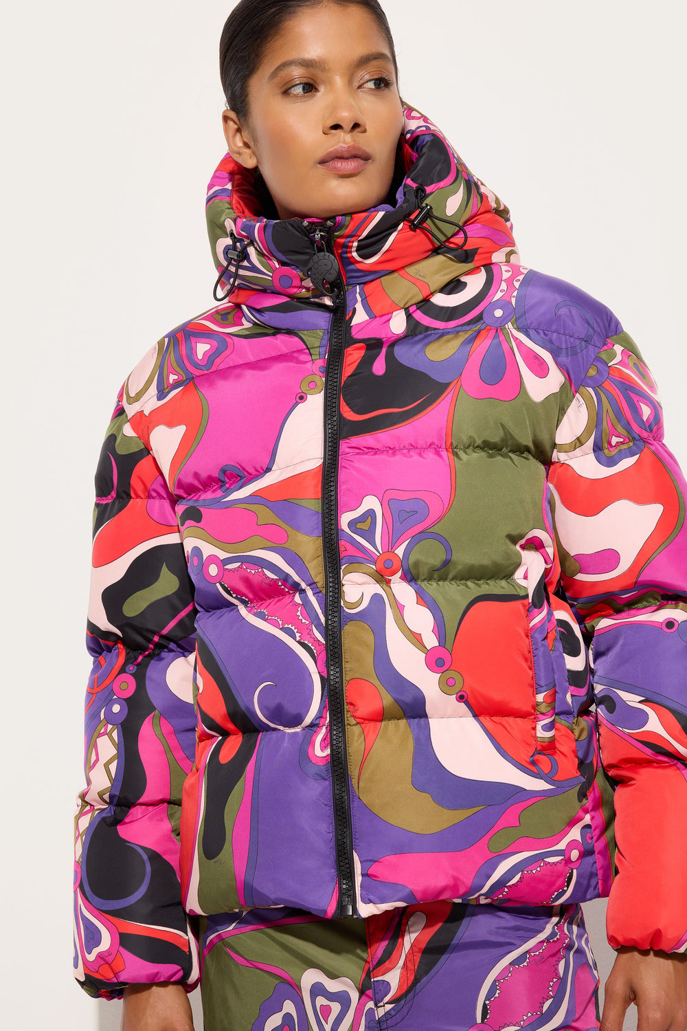 Orchidee Print Down Jacket
 WOMAN Pucci