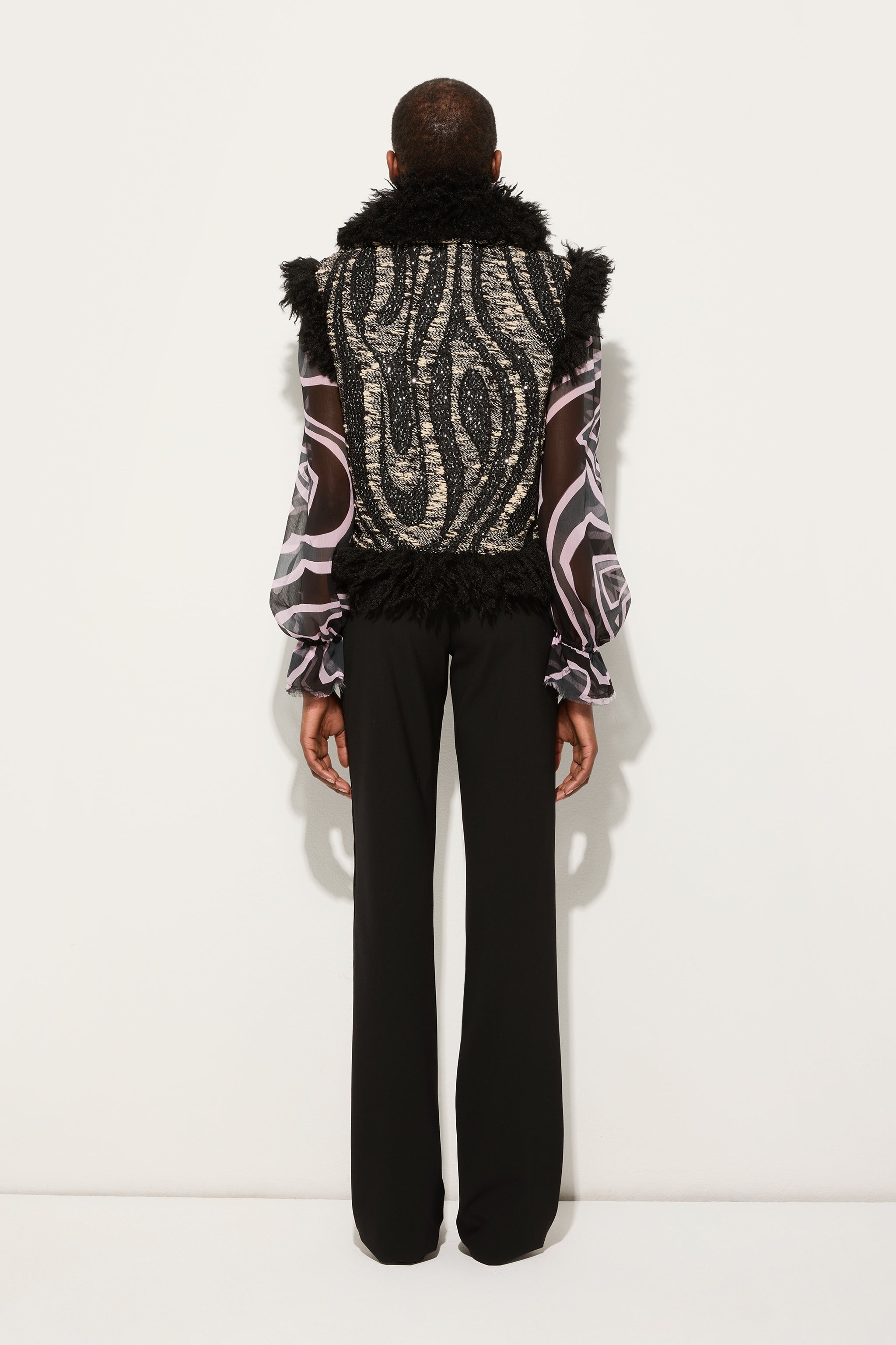 Tweed Waistcoat with Fur Details
 WOMAN Pucci
