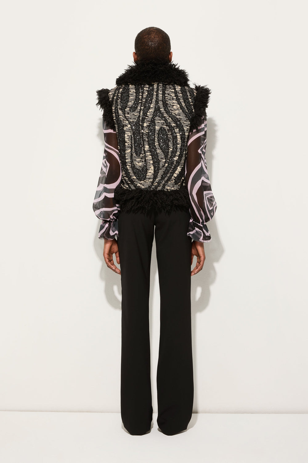 Tweed Waistcoat with Fur Details
 WOMAN Pucci