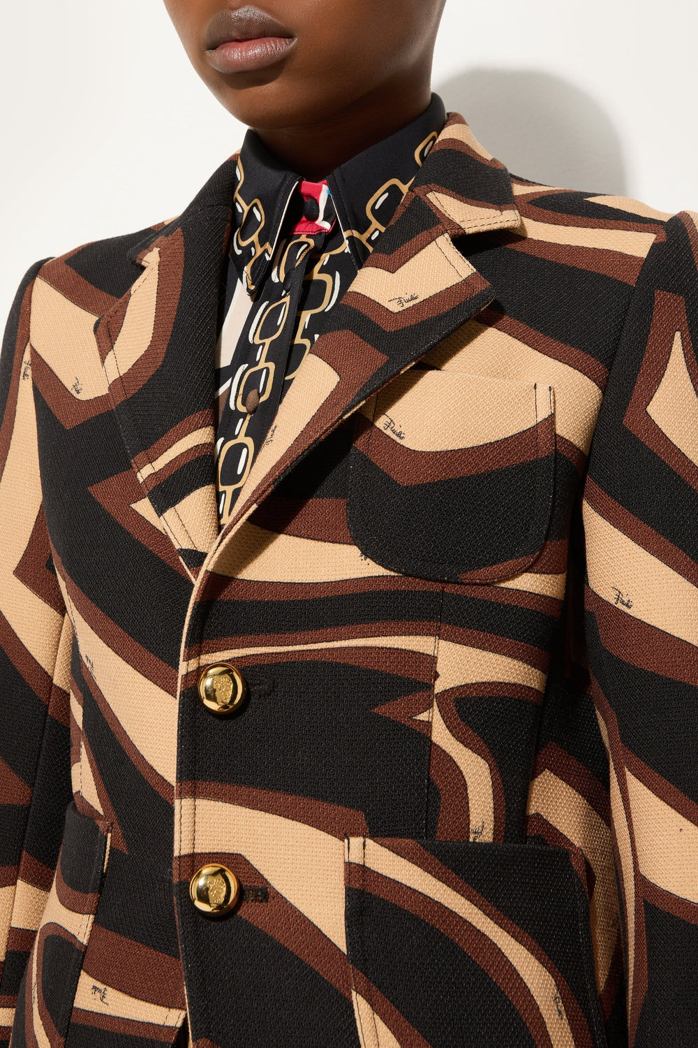 Labirinto Print Grand Poudre Jacket
 WOMAN Pucci