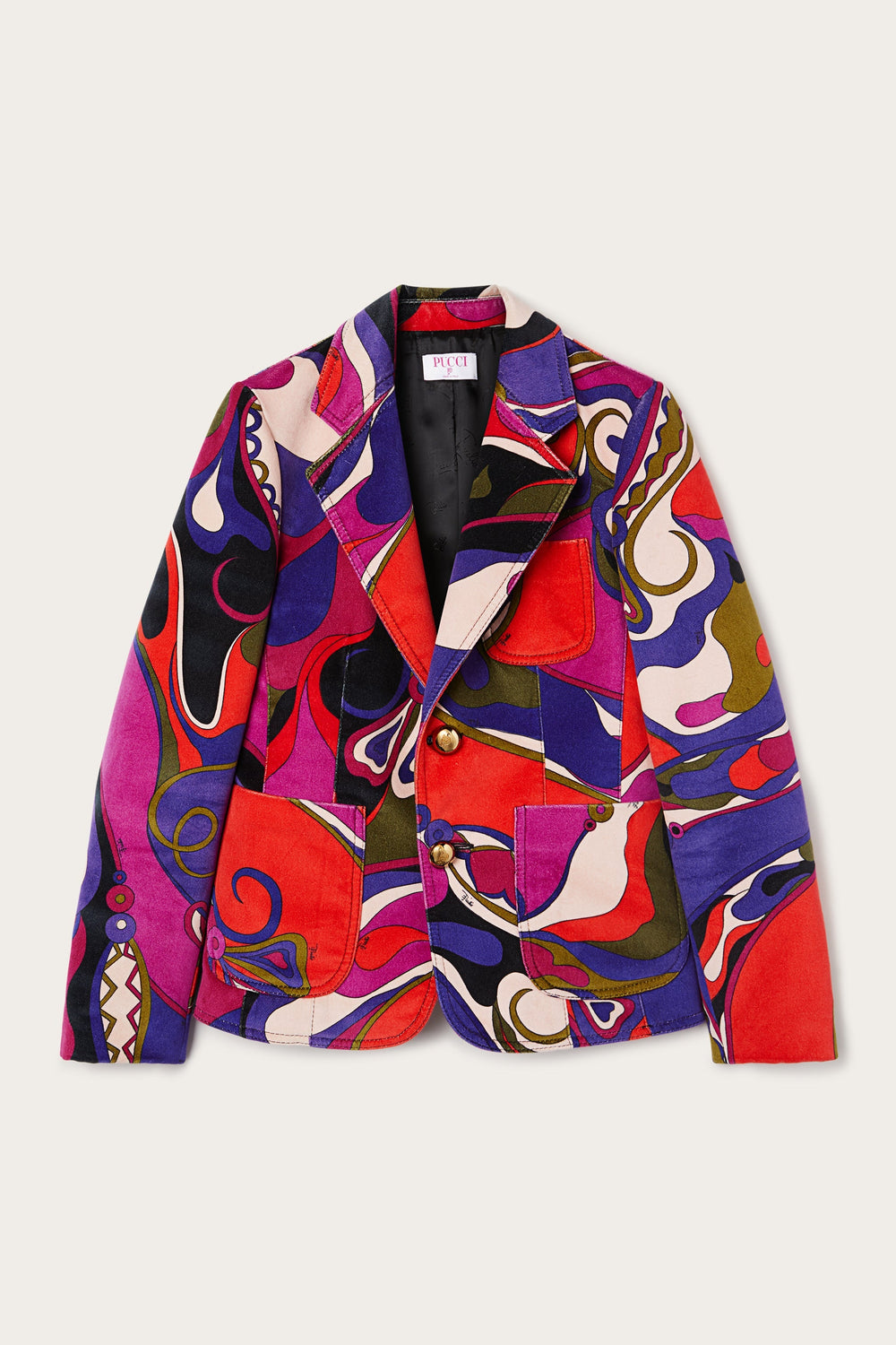 Orchidee Print Velvet Jacket
 WOMAN Pucci