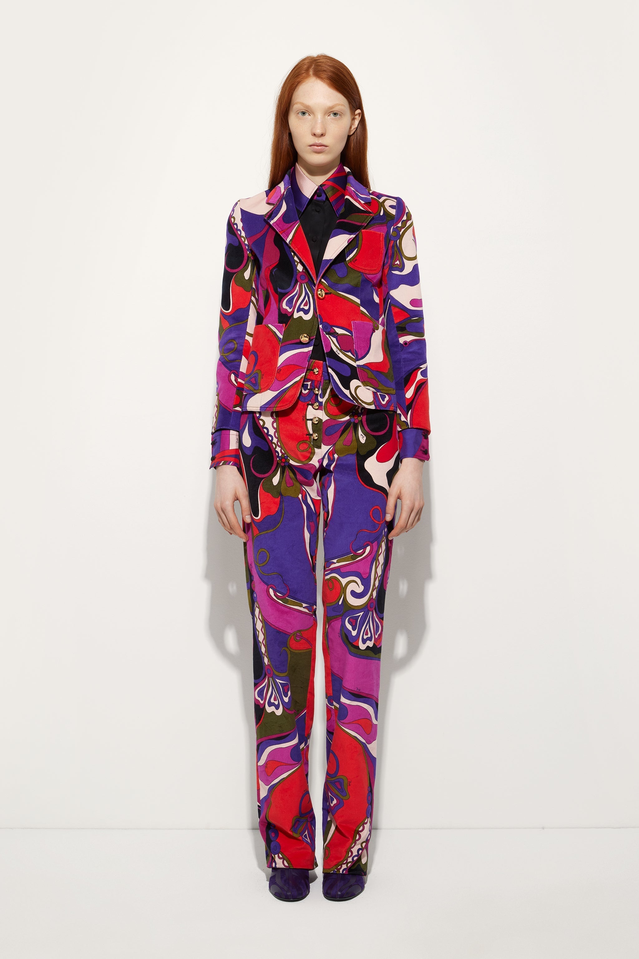 Orchidee Print Velvet Jacket
 WOMAN Pucci