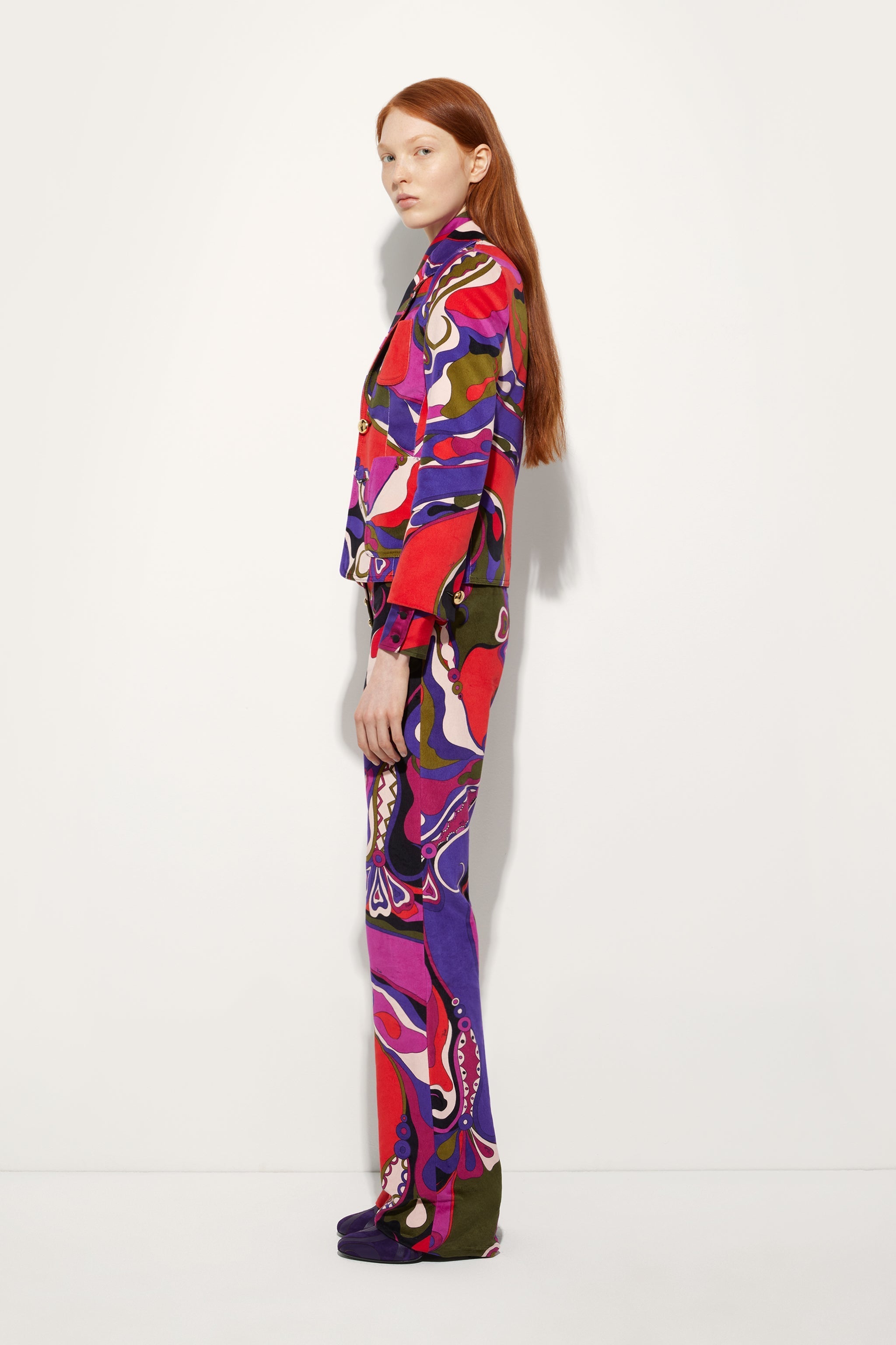 Orchidee Print Velvet Jacket
 WOMAN Pucci