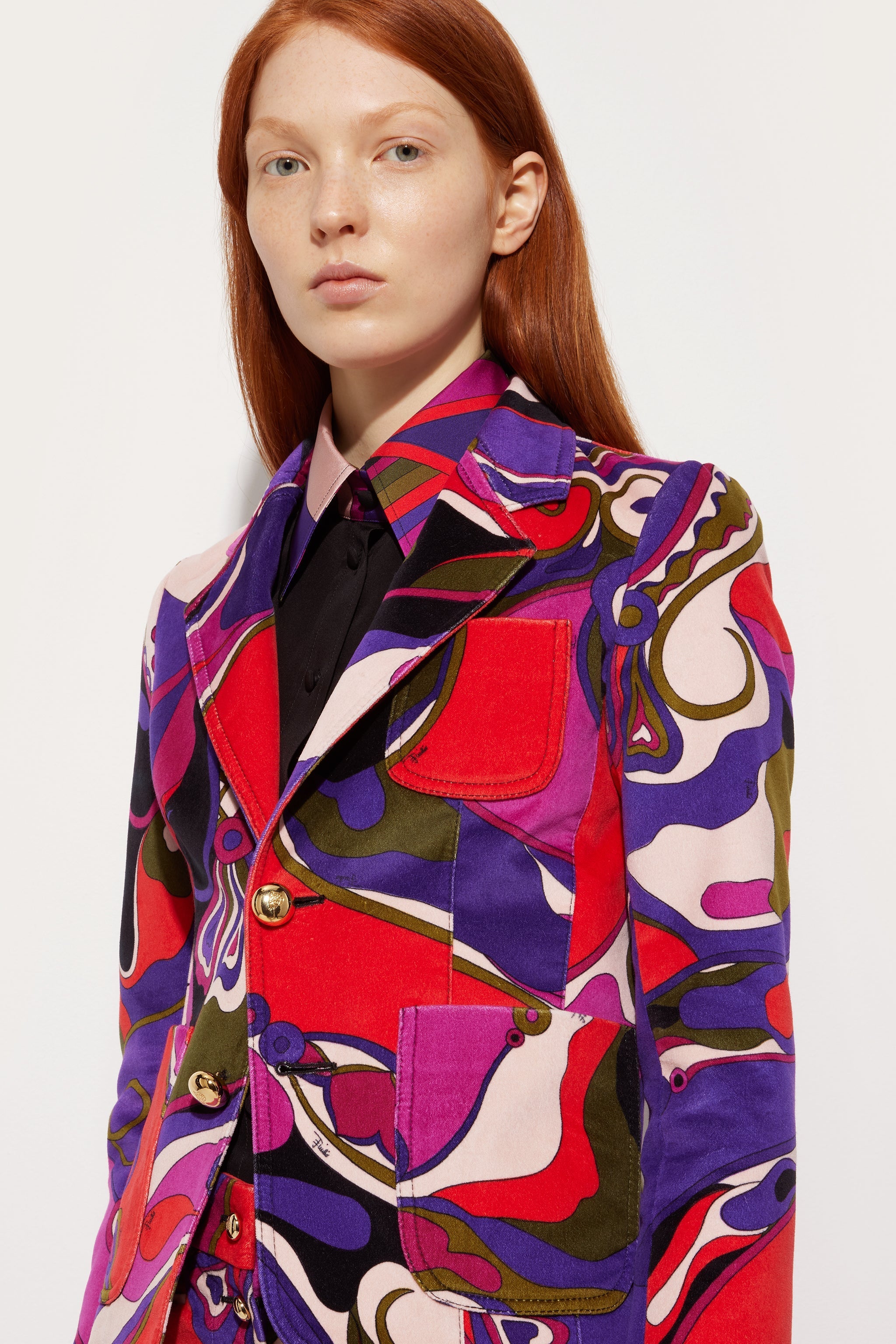 Orchidee Print Velvet Jacket
 WOMAN Pucci