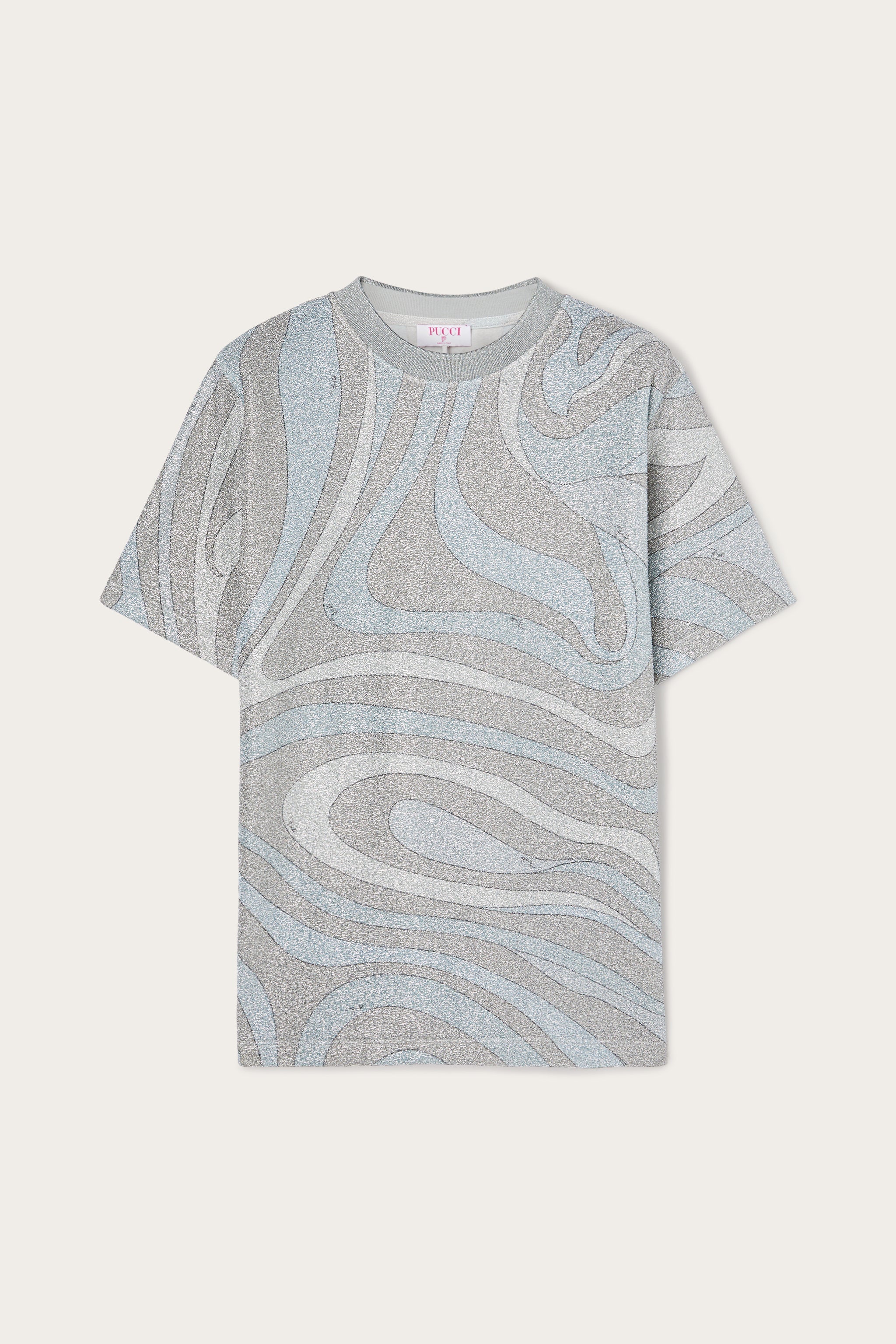 Marmo Print Jersey Lamé T-shirt
 WOMAN Pucci