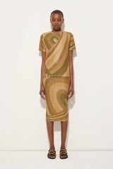 Marmo Print Jersey Lamé T-shirt
 WOMAN Pucci