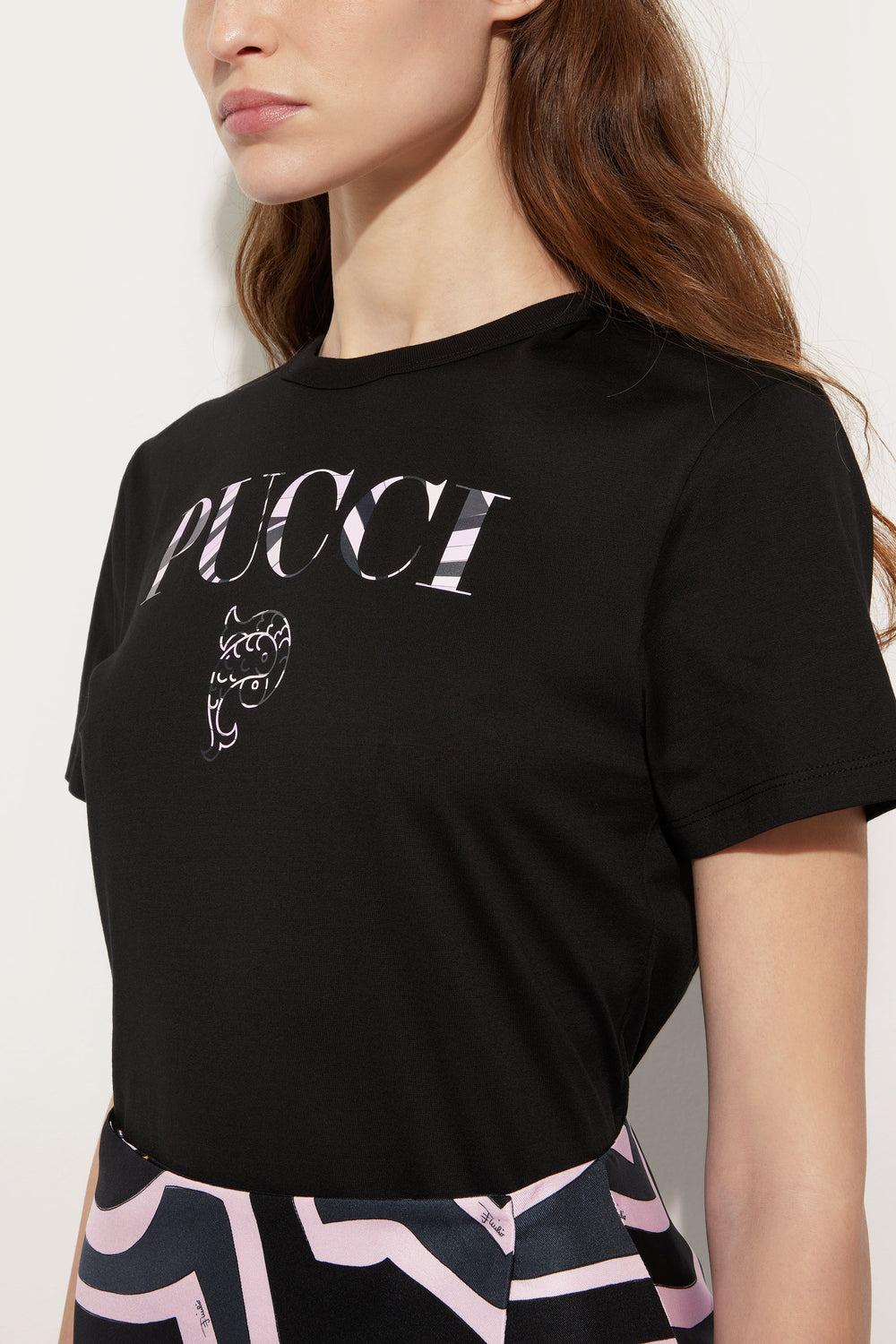 Cotton T-shirt with Pucci Logo
 WOMAN Pucci