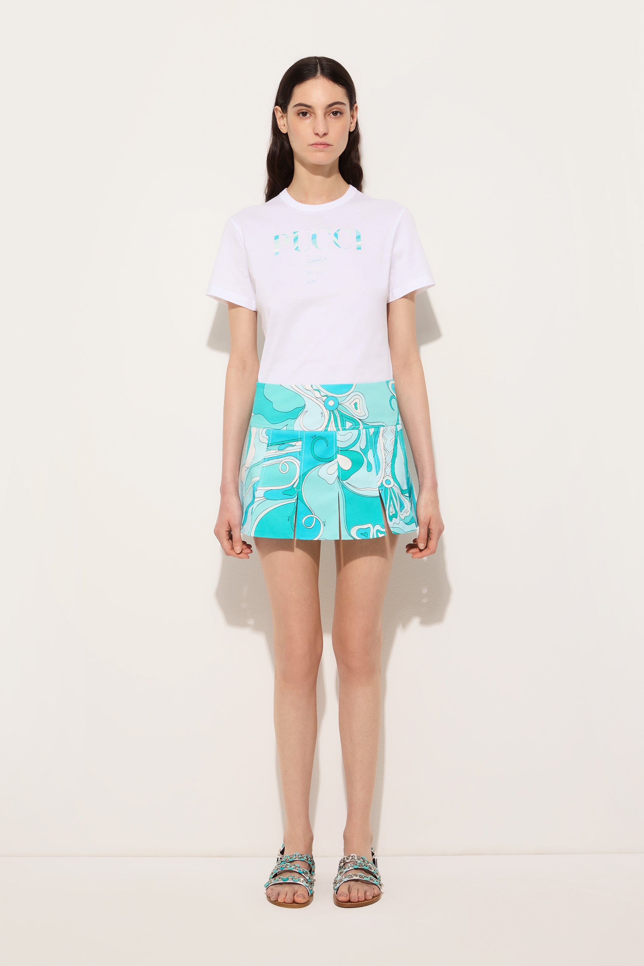 Cotton T-shirt with Pucci Logo
 WOMAN Pucci