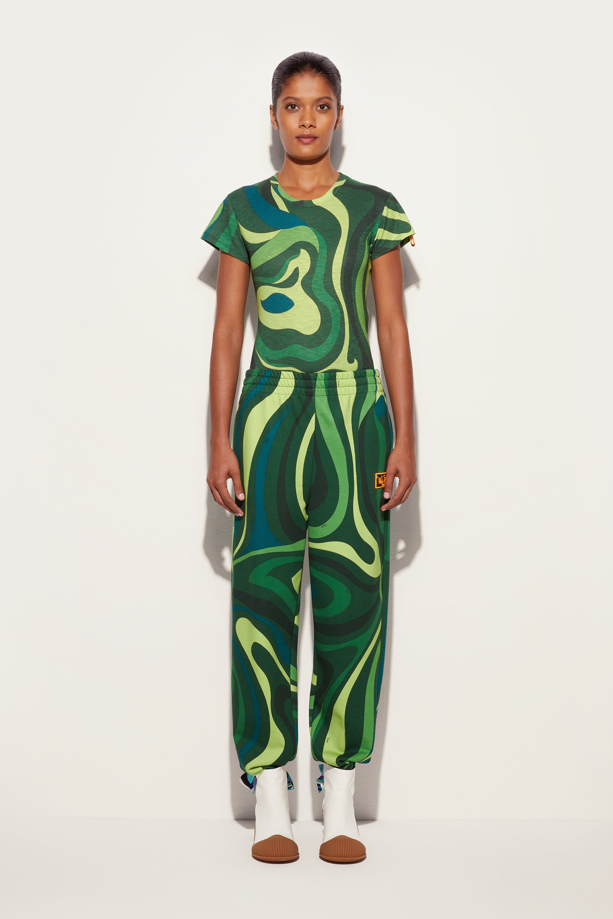 Flamed Jersey T-Shirt with Allover Print
 WOMAN Pucci