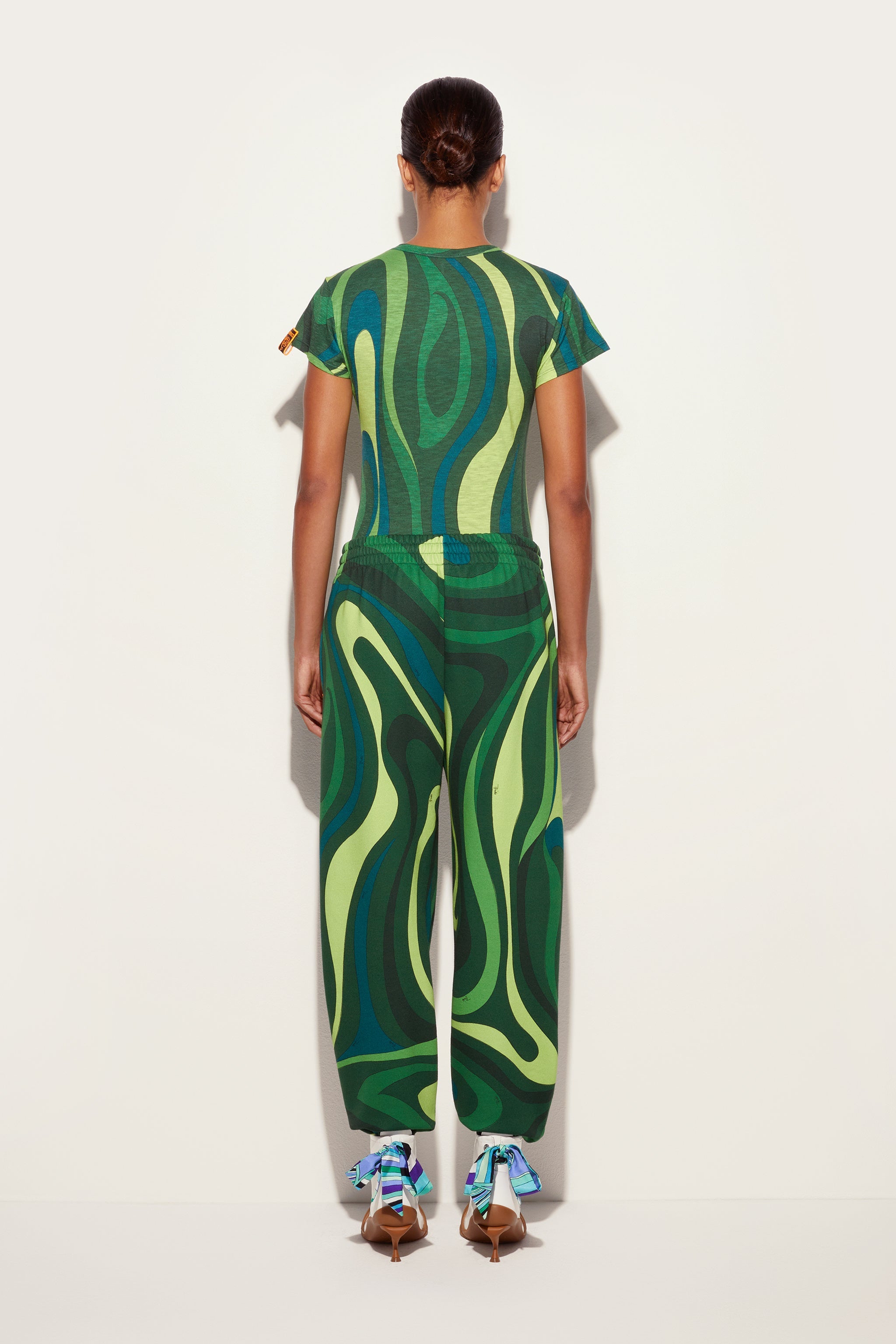 Flamed Jersey T-Shirt with Allover Print
 WOMAN Pucci