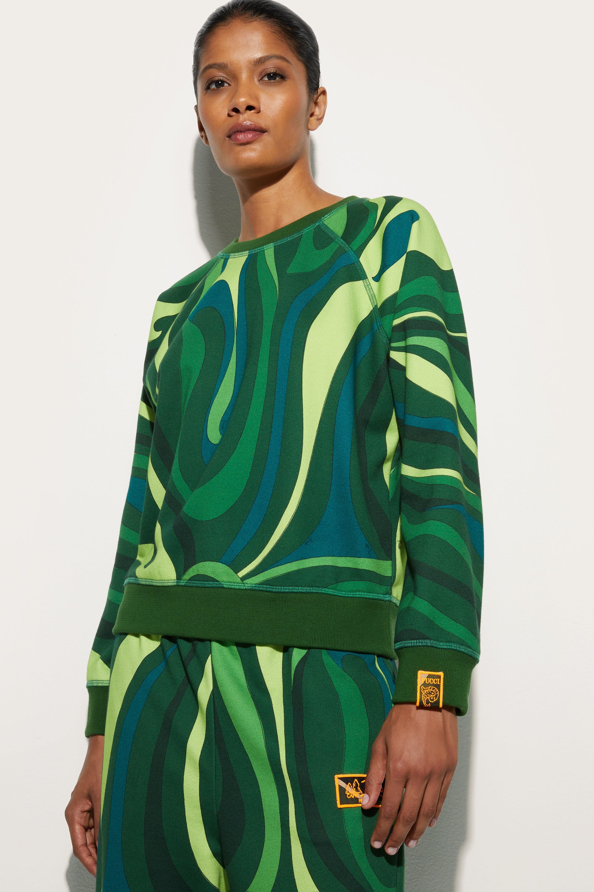 Fleece Sweatshirt Marmo Print
 WOMAN Pucci