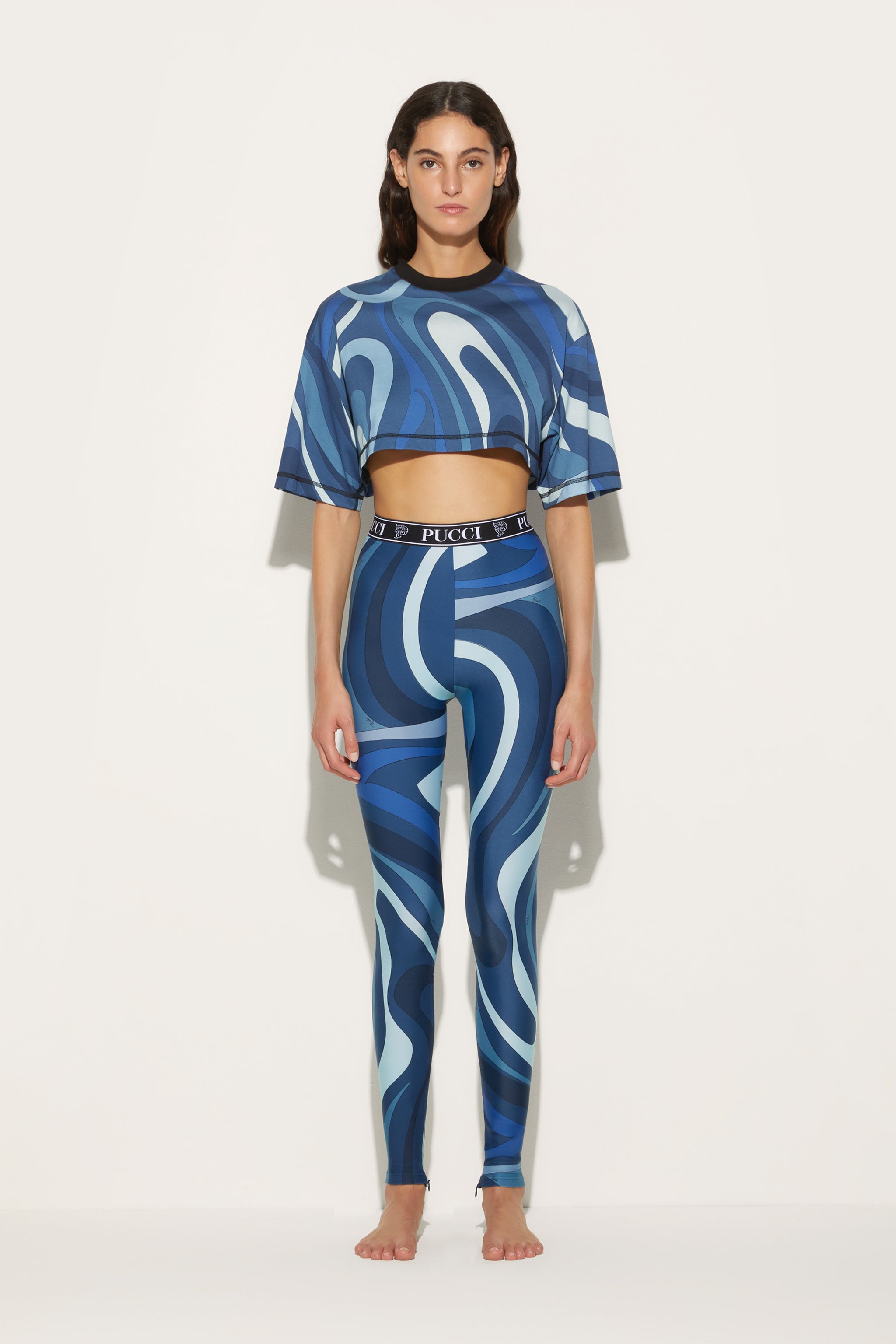 Marmo-Print Cotton T-shirt
 WOMAN Pucci