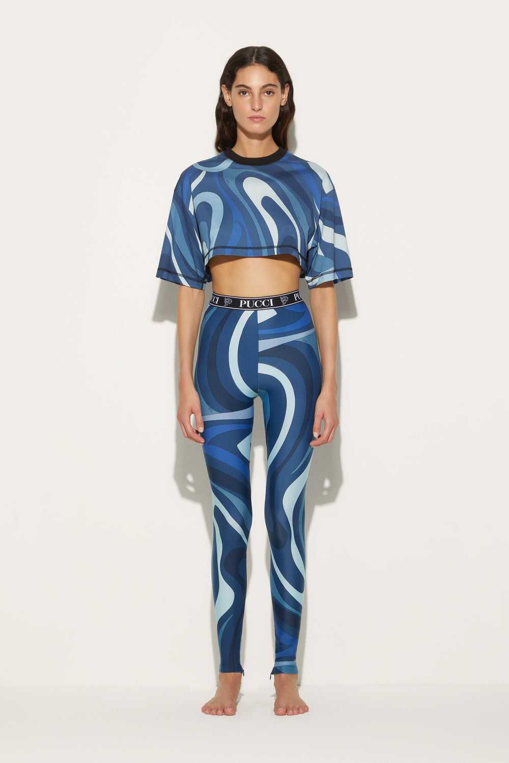 Marmo-Print Cotton T-shirt
 WOMAN Pucci