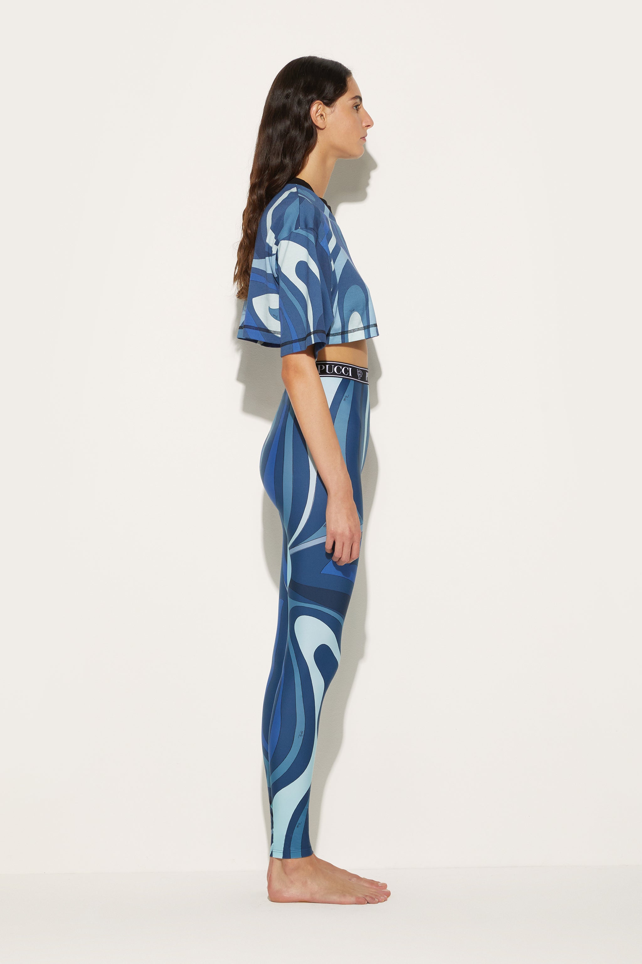 Marmo-Print Cotton T-shirt
 WOMAN Pucci