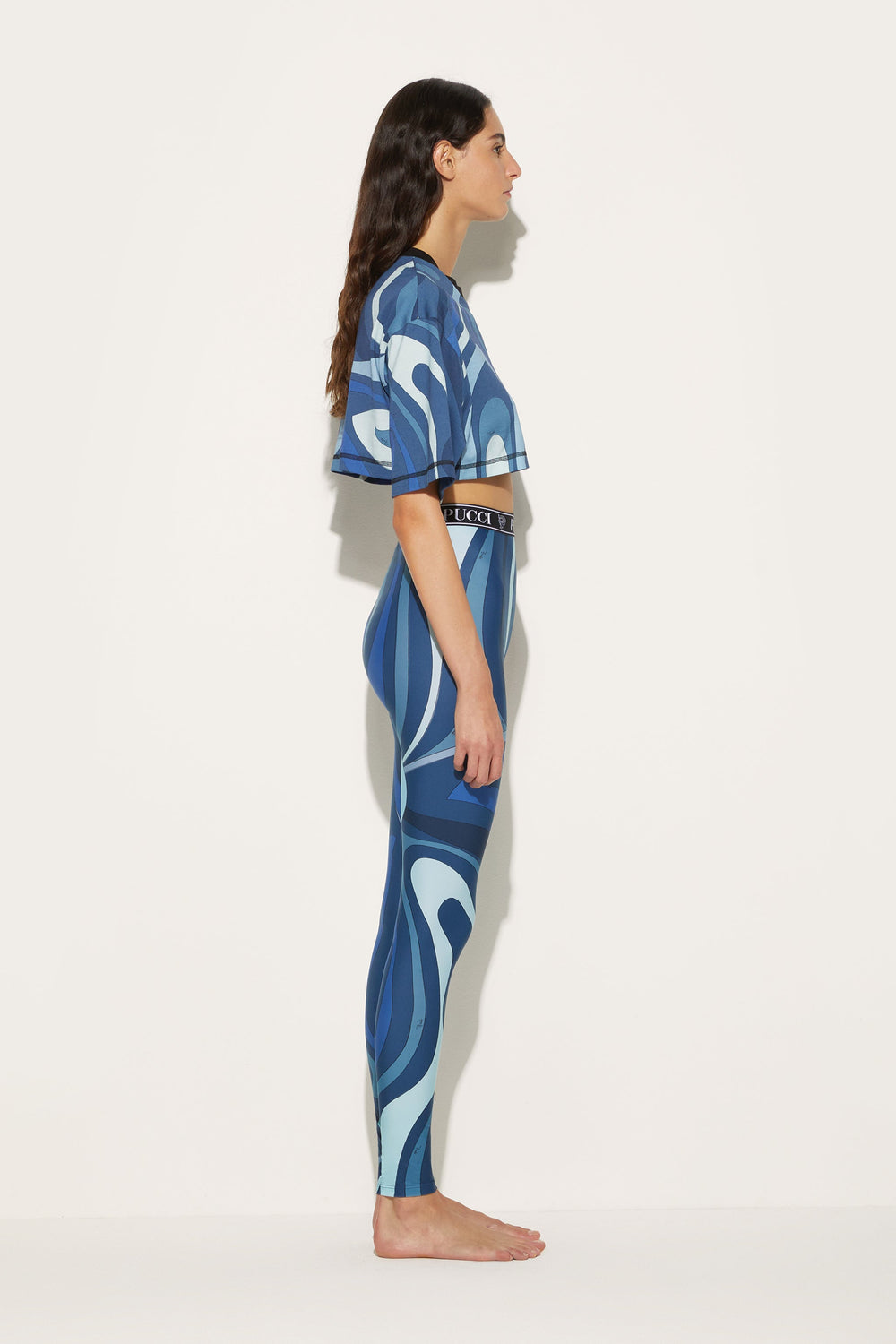 Marmo-Print Cotton T-shirt
 WOMAN Pucci