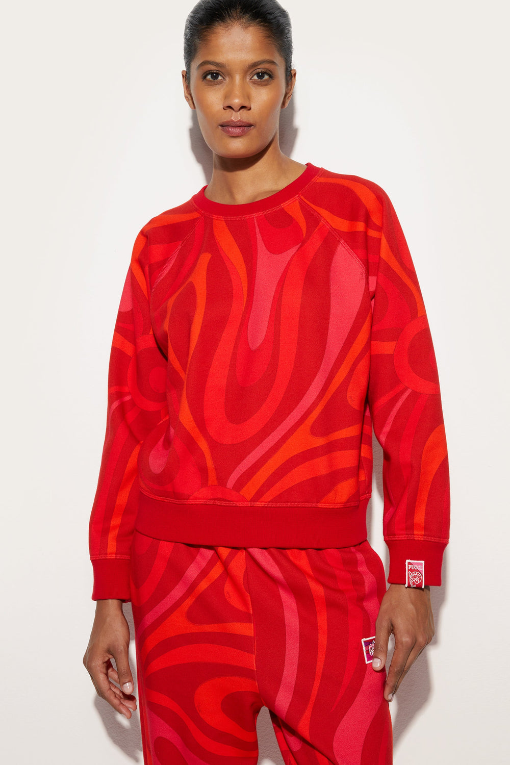Fleece Sweatshirt Marmo Print
 WOMAN Pucci