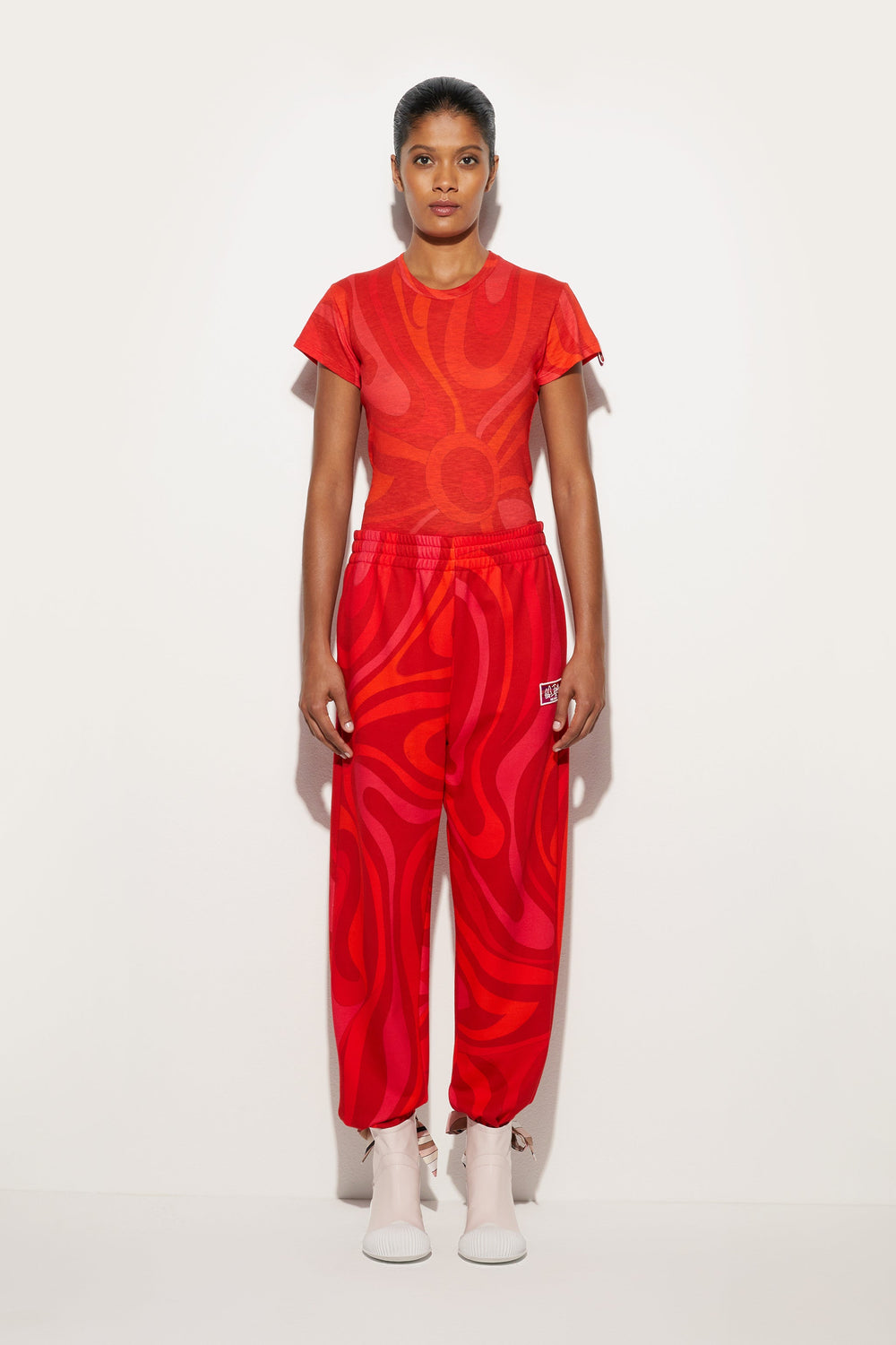 Flamed Jersey T-Shirt with Allover Print
 WOMAN Pucci
