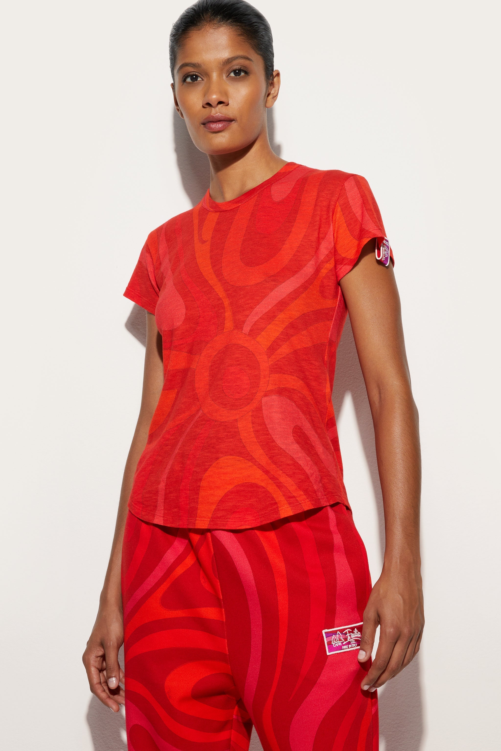Flamed Jersey T-Shirt with Allover Print
 WOMAN Pucci
