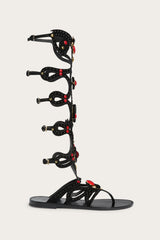 Black Embellished Gladiator Sandals
 WOMAN Pucci
