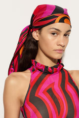 Iride and Marmo Print Silk Carrè
 WOMAN Pucci