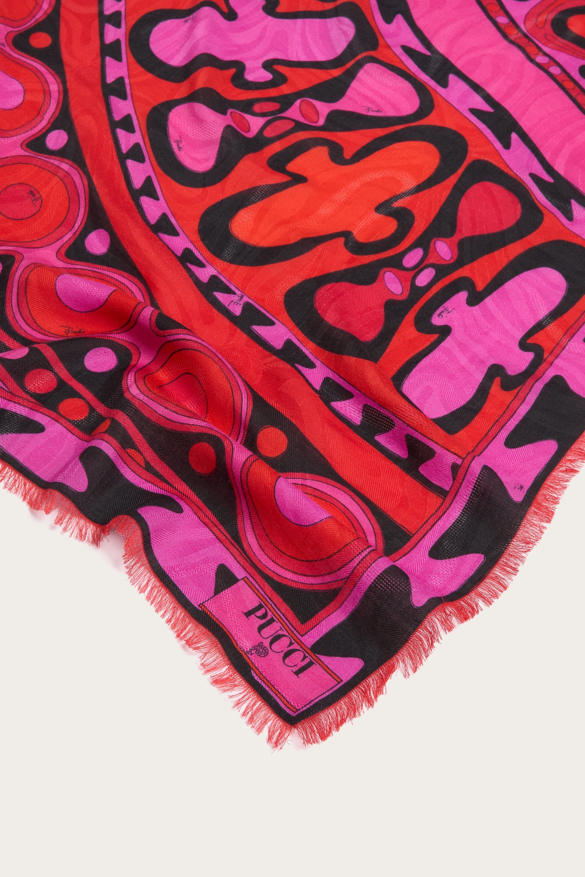 Soleil Print Wool and Silk Pashmina
 WOMAN Pucci