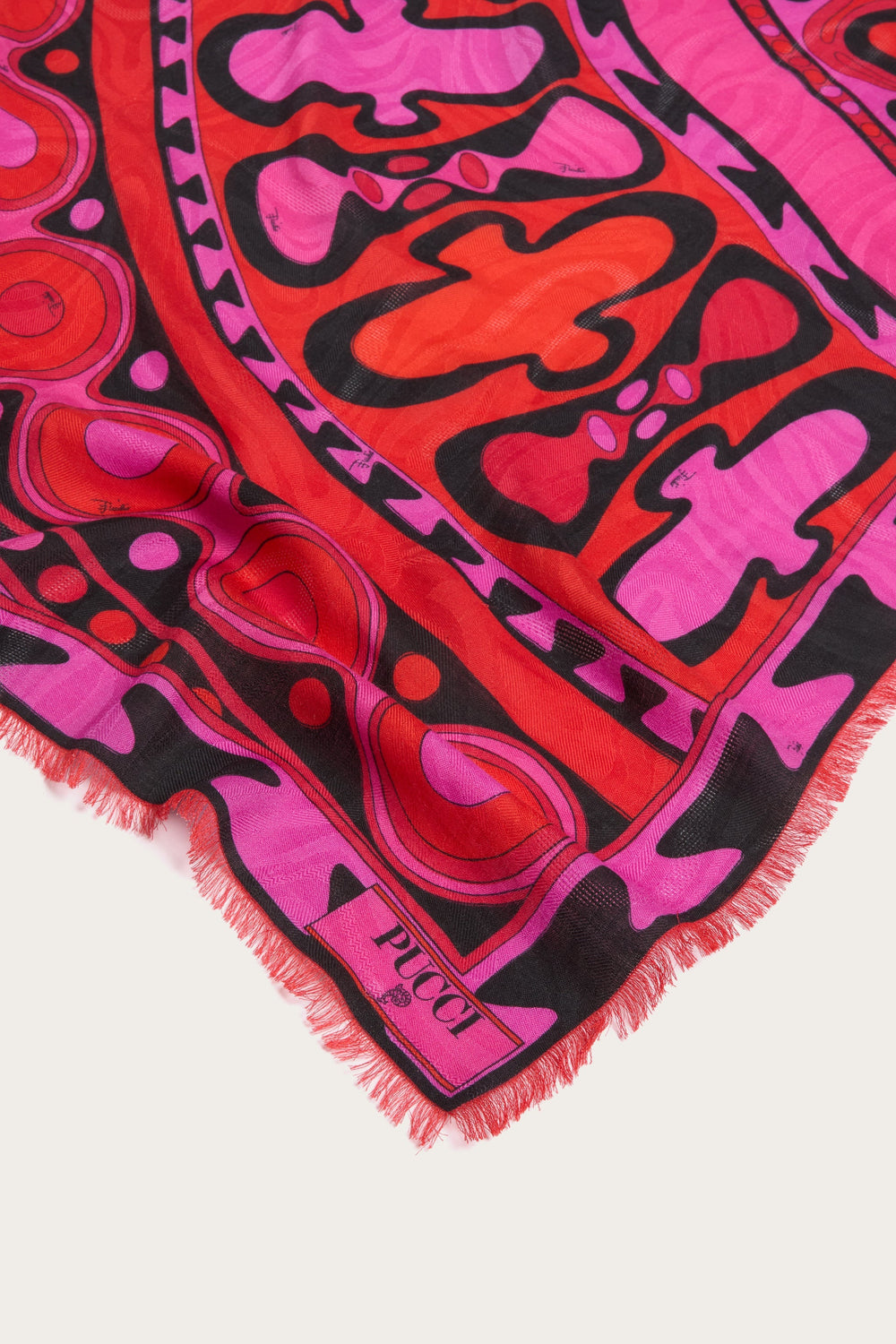 Soleil Print Wool and Silk Pashmina
 WOMAN Pucci